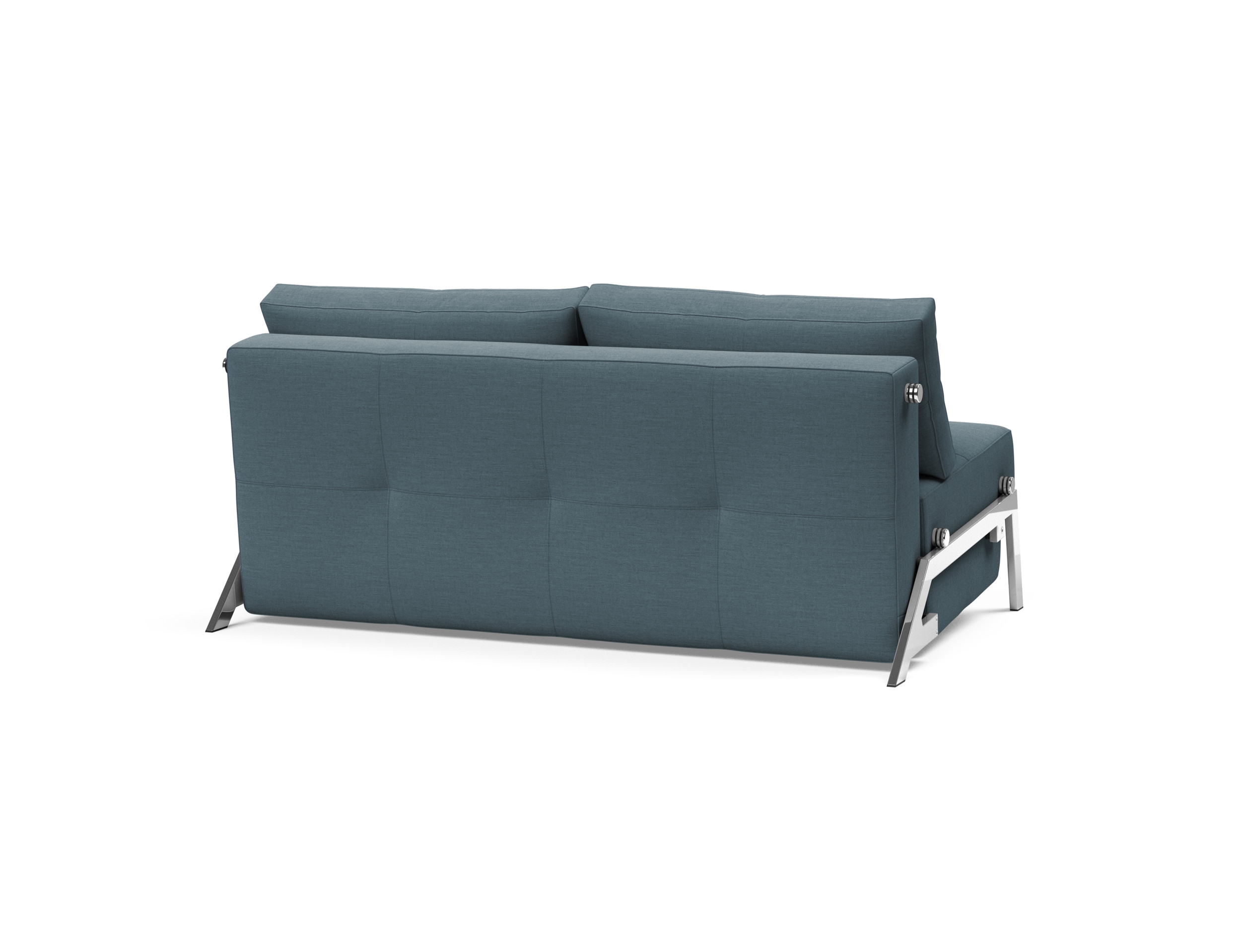 Cubed Deluxe Fabric Sofa Bed w/Chrome Legs, Queen Size