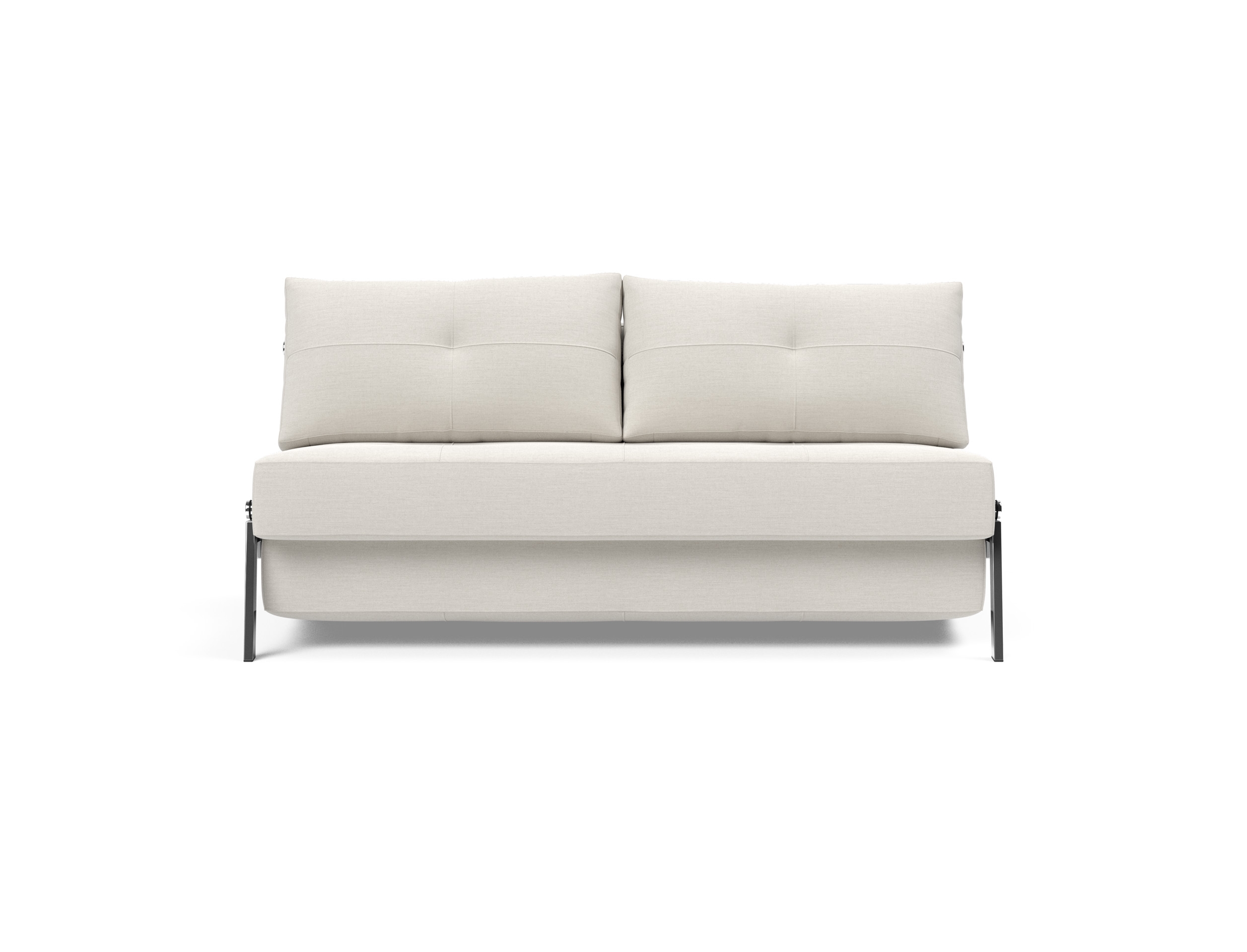 Cubed Deluxe Fabric Sofa Bed w/Chrome Legs, Queen Size