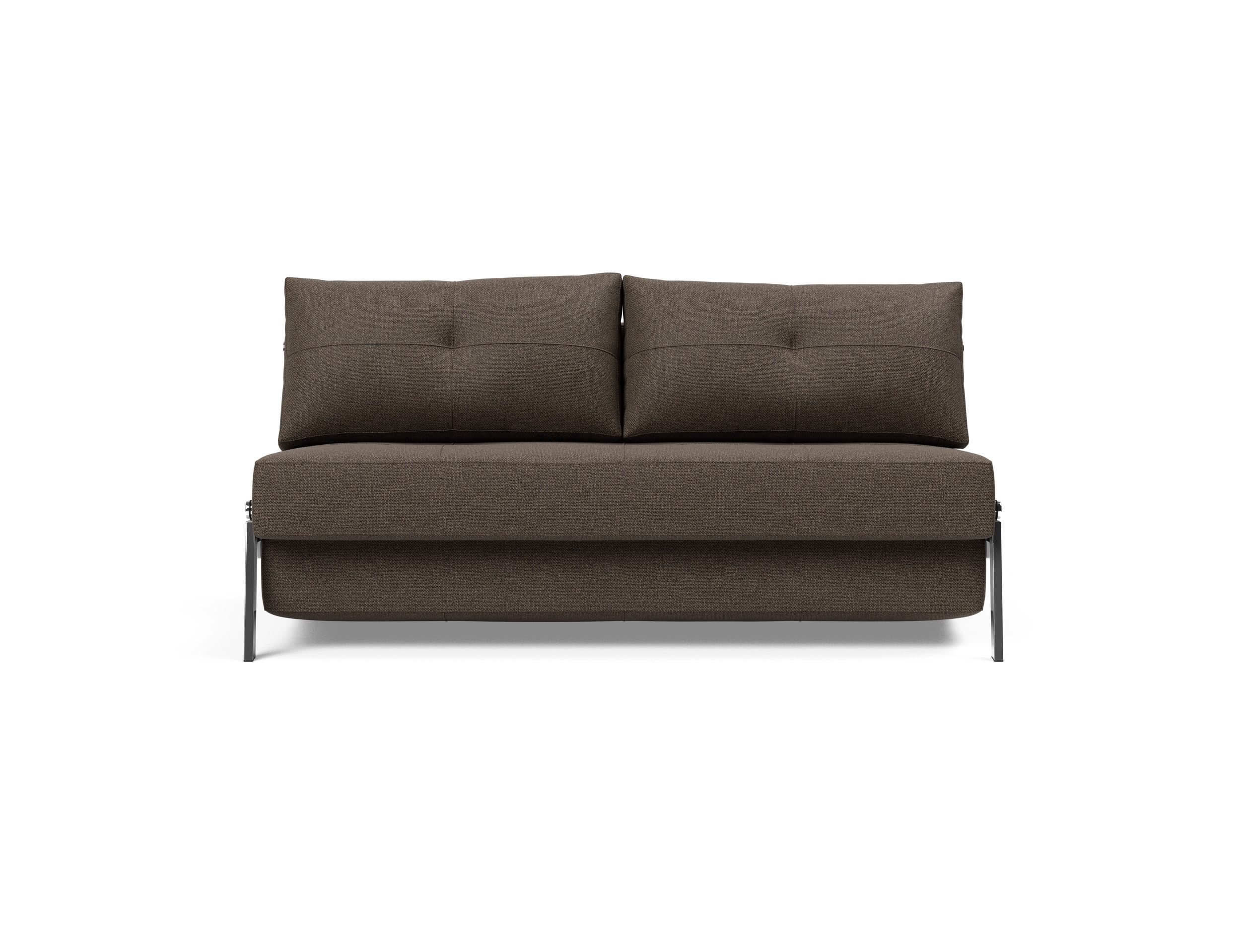 Cubed Deluxe Fabric Sofa Bed w/Chrome Legs, Queen Size