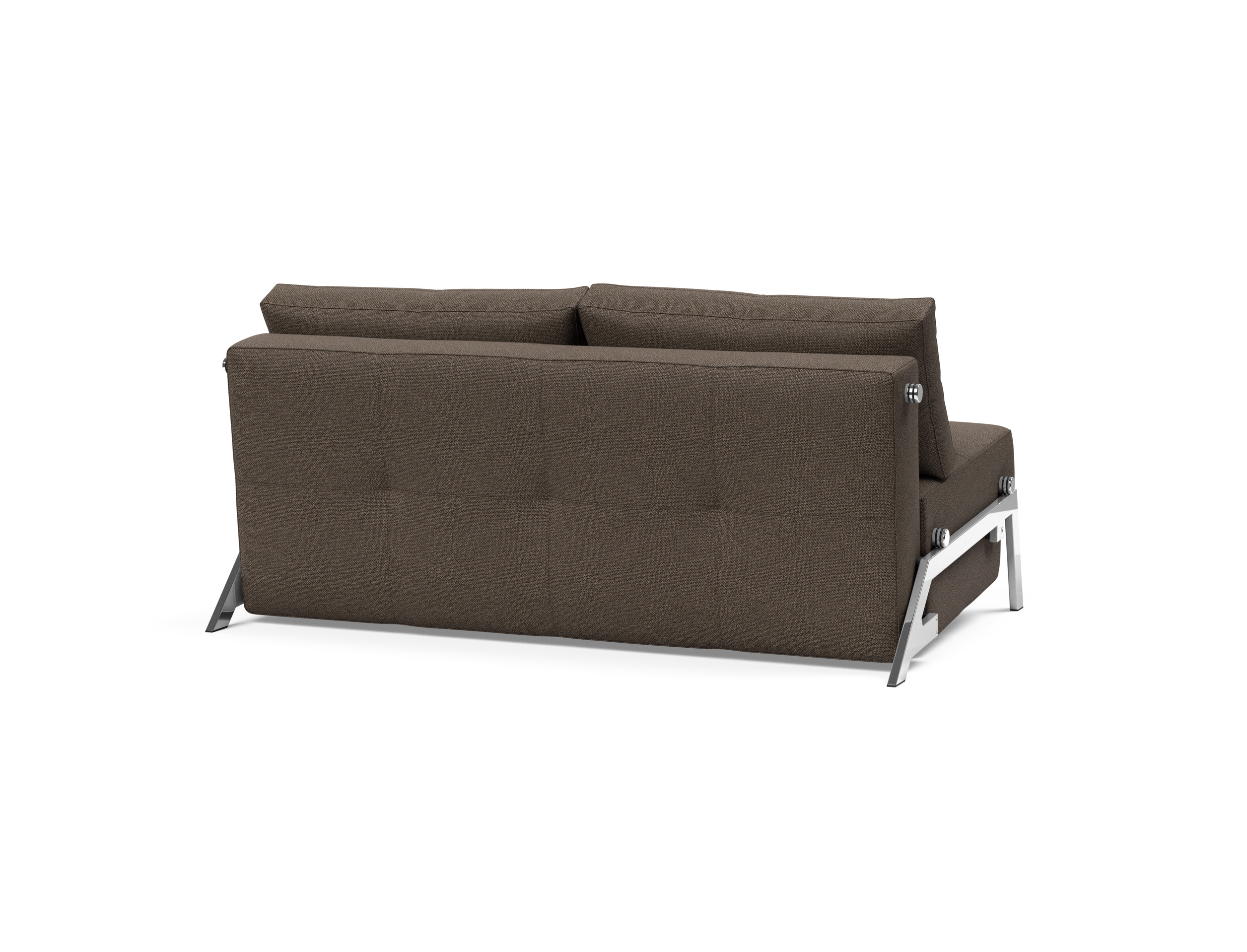 Cubed Deluxe Fabric Sofa Bed w/Chrome Legs, Queen Size