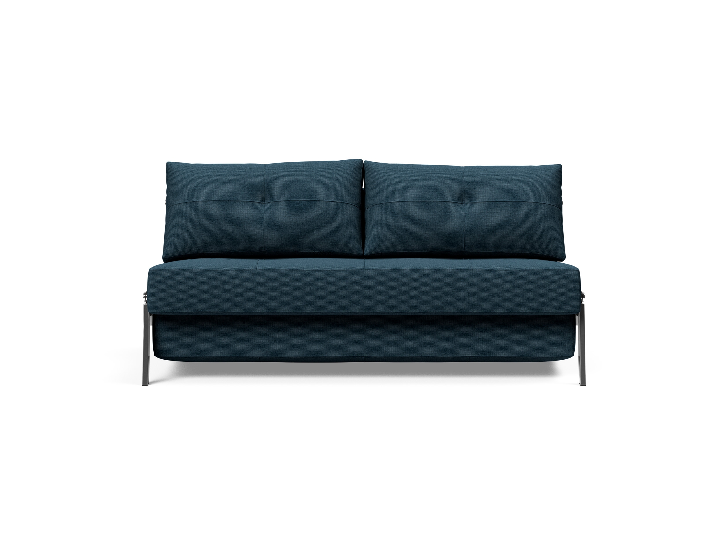 Cubed Deluxe Fabric Sofa Bed w/Chrome Legs, Queen Size