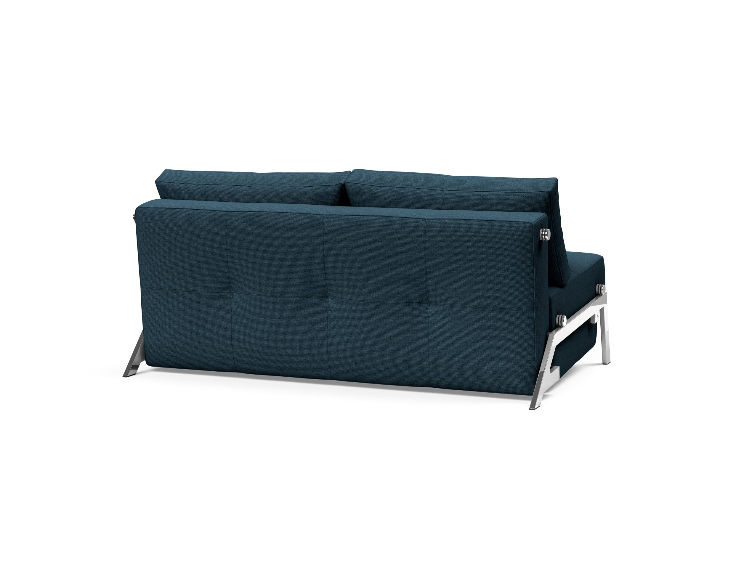 Cubed Deluxe Fabric Sofa Bed w/Chrome Legs, Queen Size