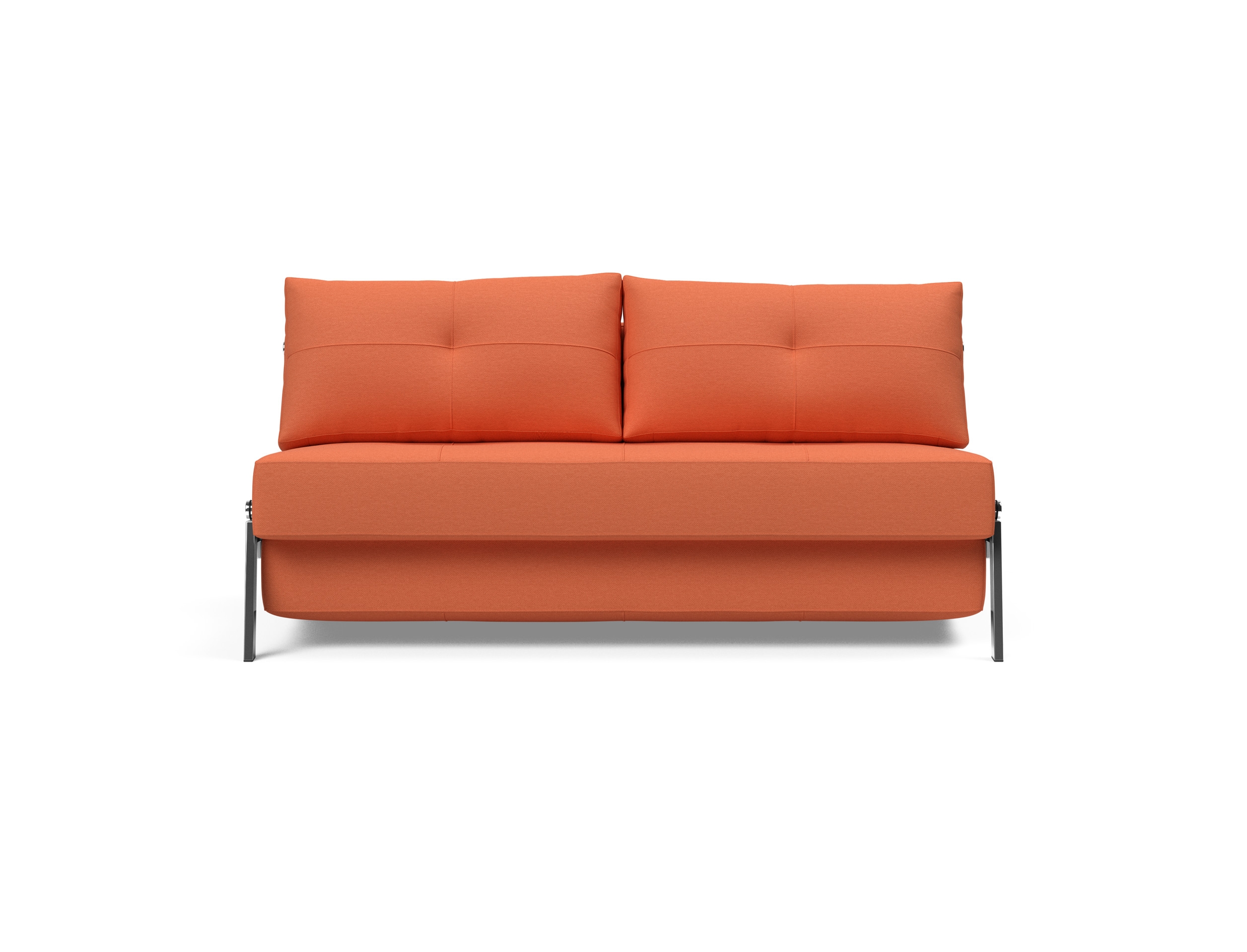 Cubed Deluxe Fabric Sofa Bed w/Chrome Legs, Queen Size