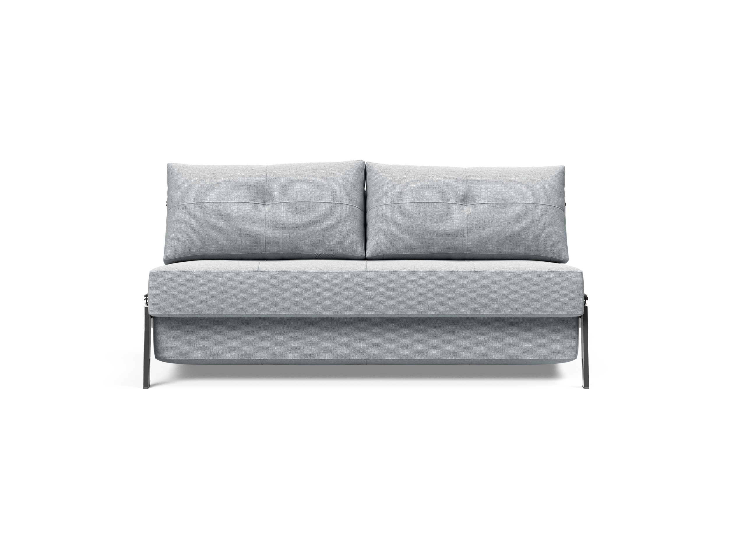 Cubed Deluxe Fabric Sofa Bed w/Chrome Legs, Queen Size