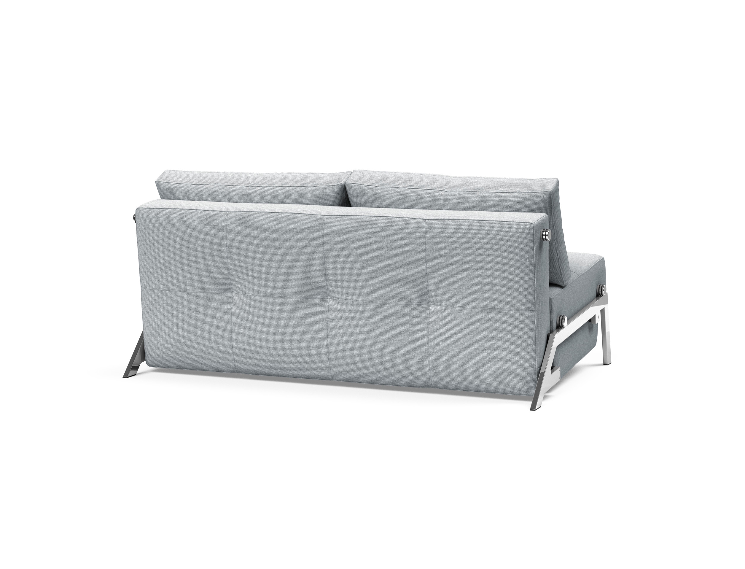Cubed Deluxe Fabric Sofa Bed w/Chrome Legs, Queen Size