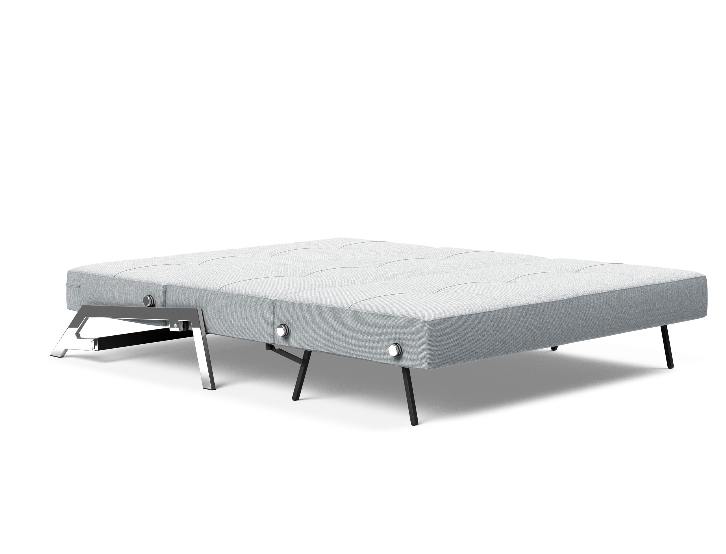 Cubed Deluxe Fabric Sofa Bed w/Chrome Legs, Queen Size