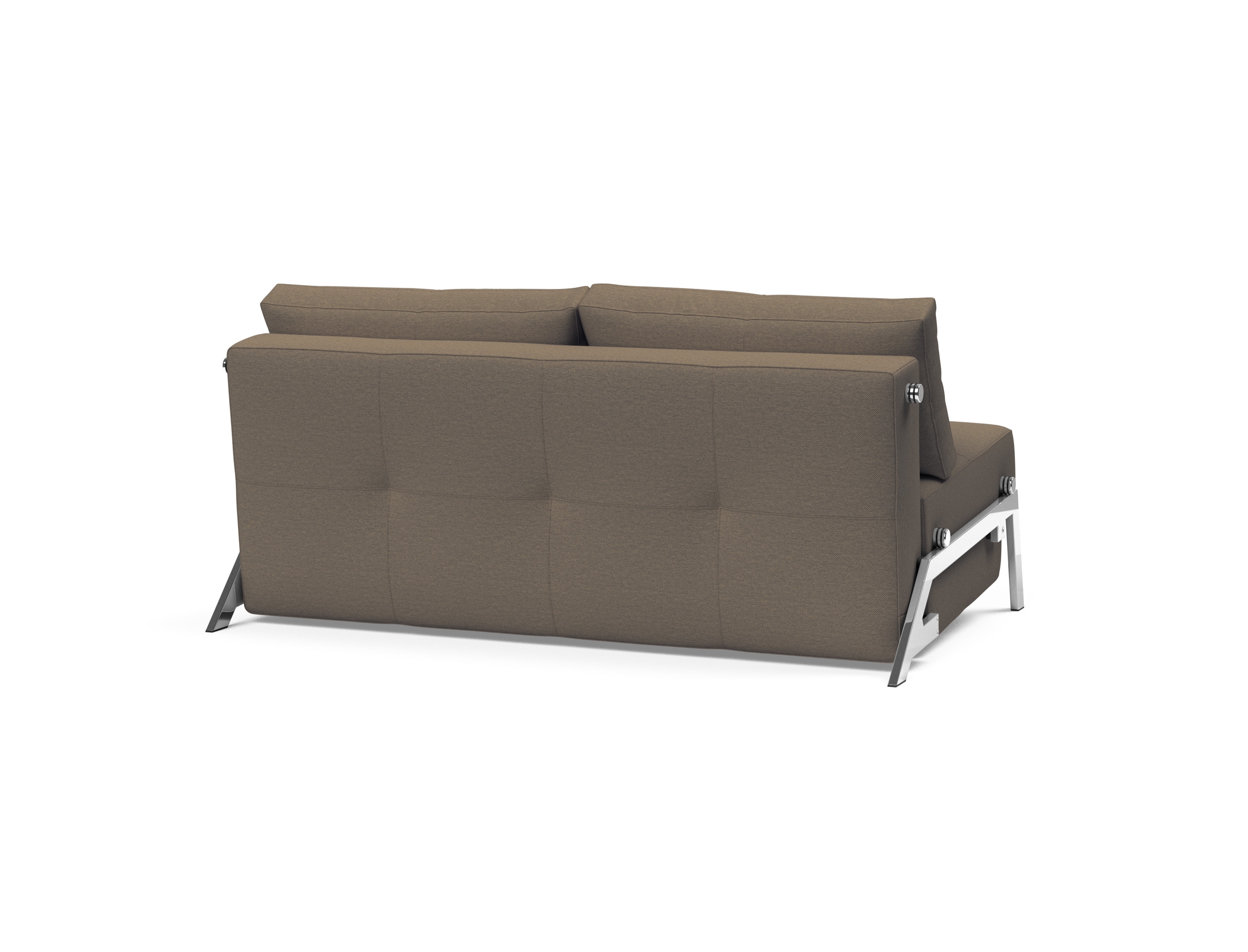 Cubed Deluxe Fabric Sofa Bed w/Chrome Legs, Queen Size
