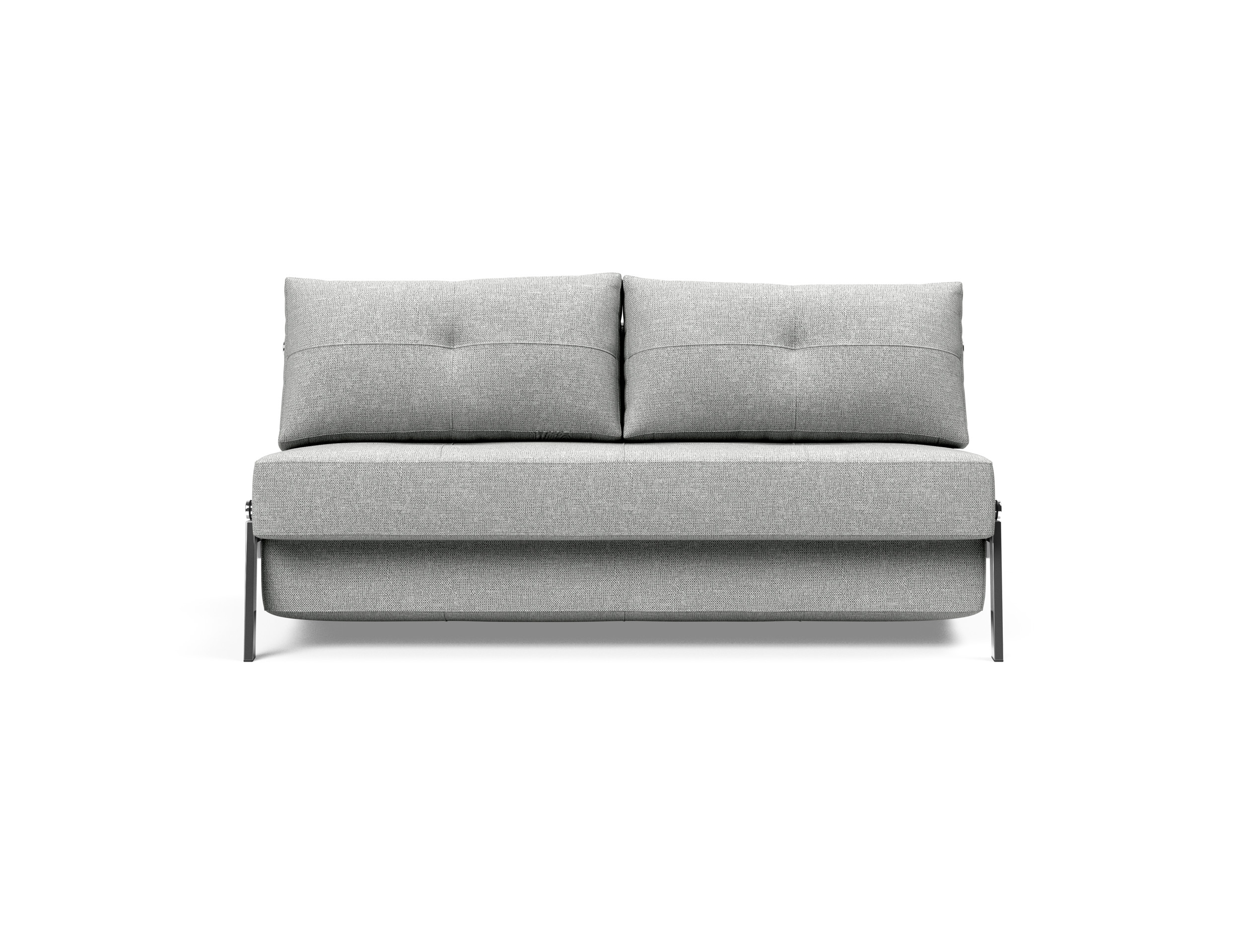 Cubed Deluxe Fabric Sofa Bed w/Chrome Legs, Queen Size