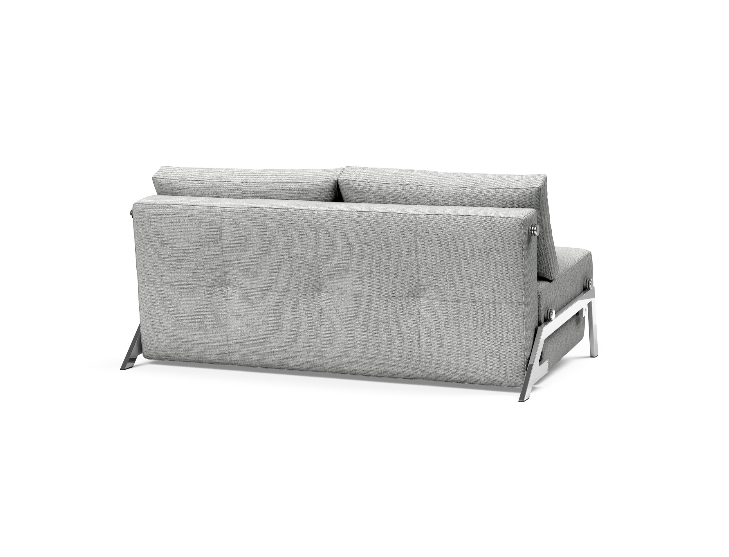 Cubed Deluxe Fabric Sofa Bed w/Chrome Legs, Queen Size