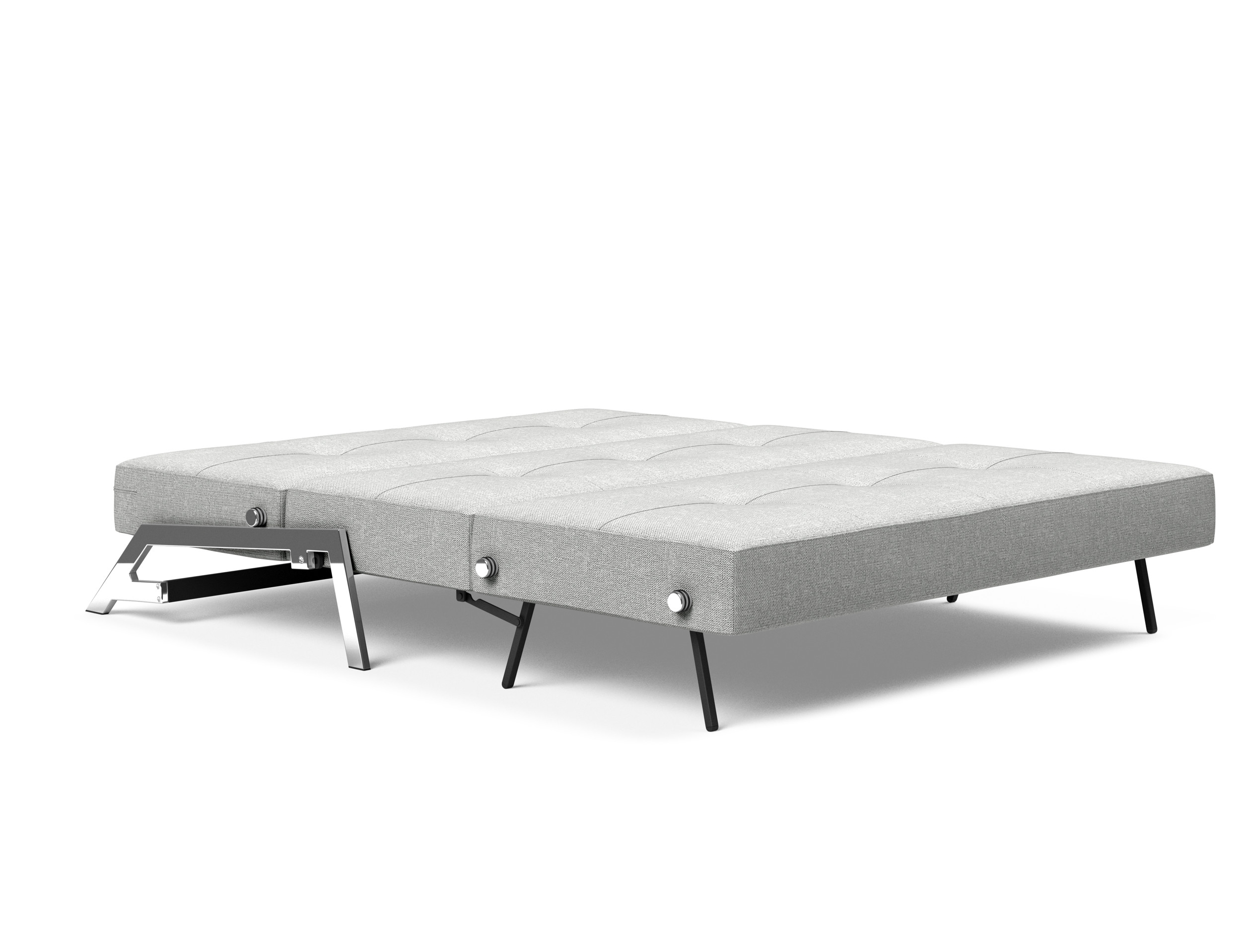 Cubed Deluxe Fabric Sofa Bed w/Chrome Legs, Queen Size