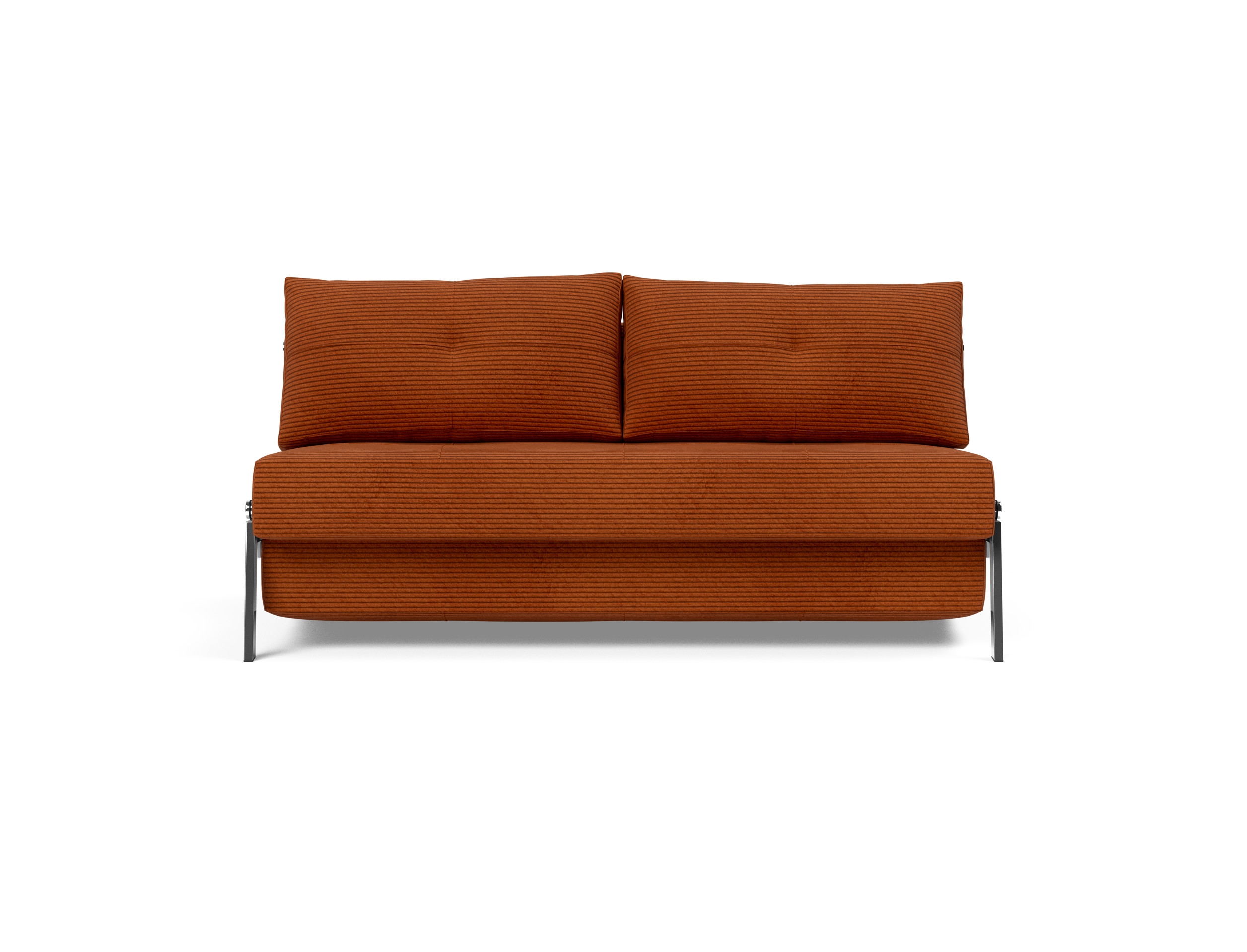 Cubed Deluxe Fabric Sofa Bed w/Chrome Legs, Queen Size