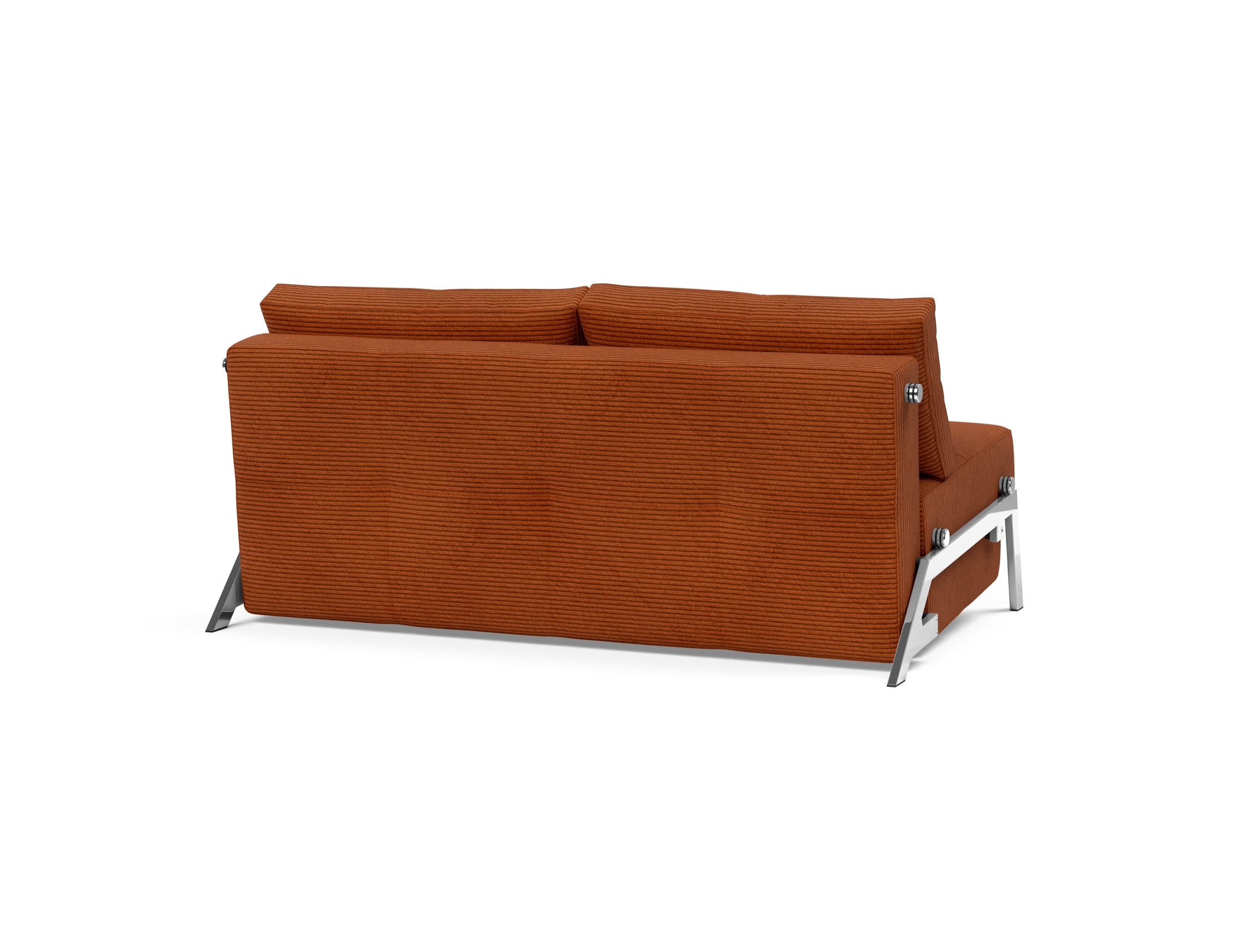 Cubed Deluxe Fabric Sofa Bed w/Chrome Legs, Queen Size