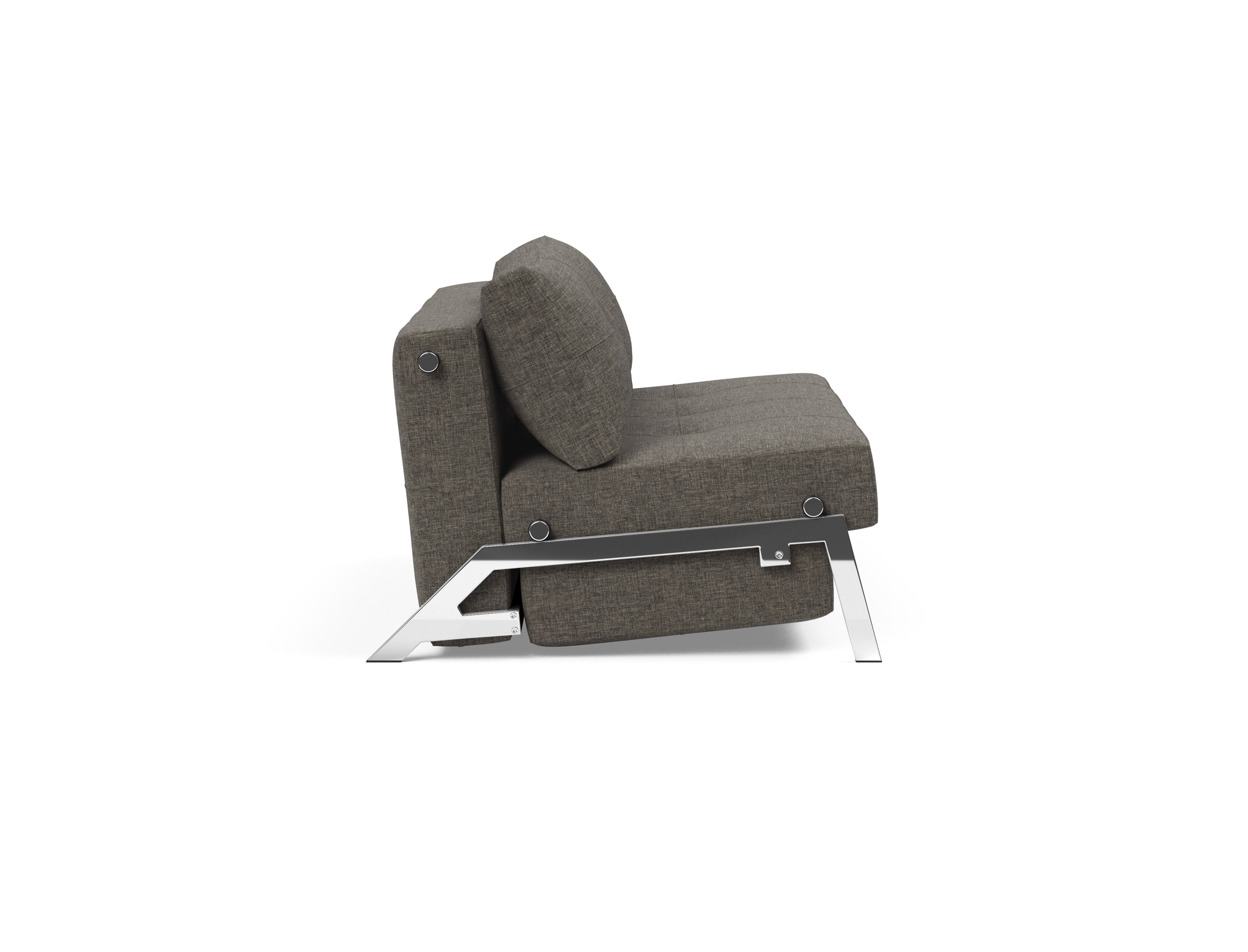 Cubed Deluxe Fabric Sofa Bed w/Chrome Legs, Full Size