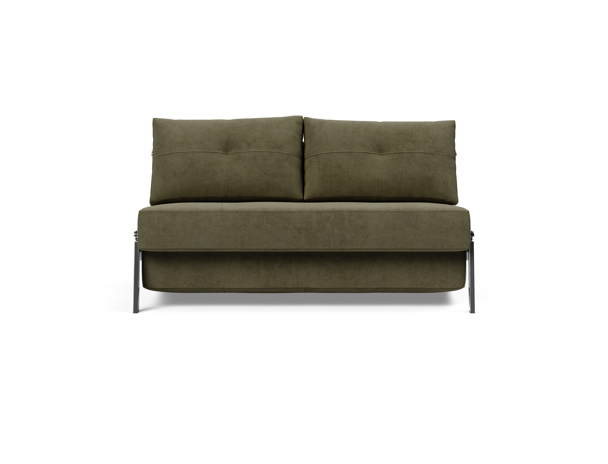 Cubed Deluxe Fabric Sofa Bed w/Chrome Legs, Full Size