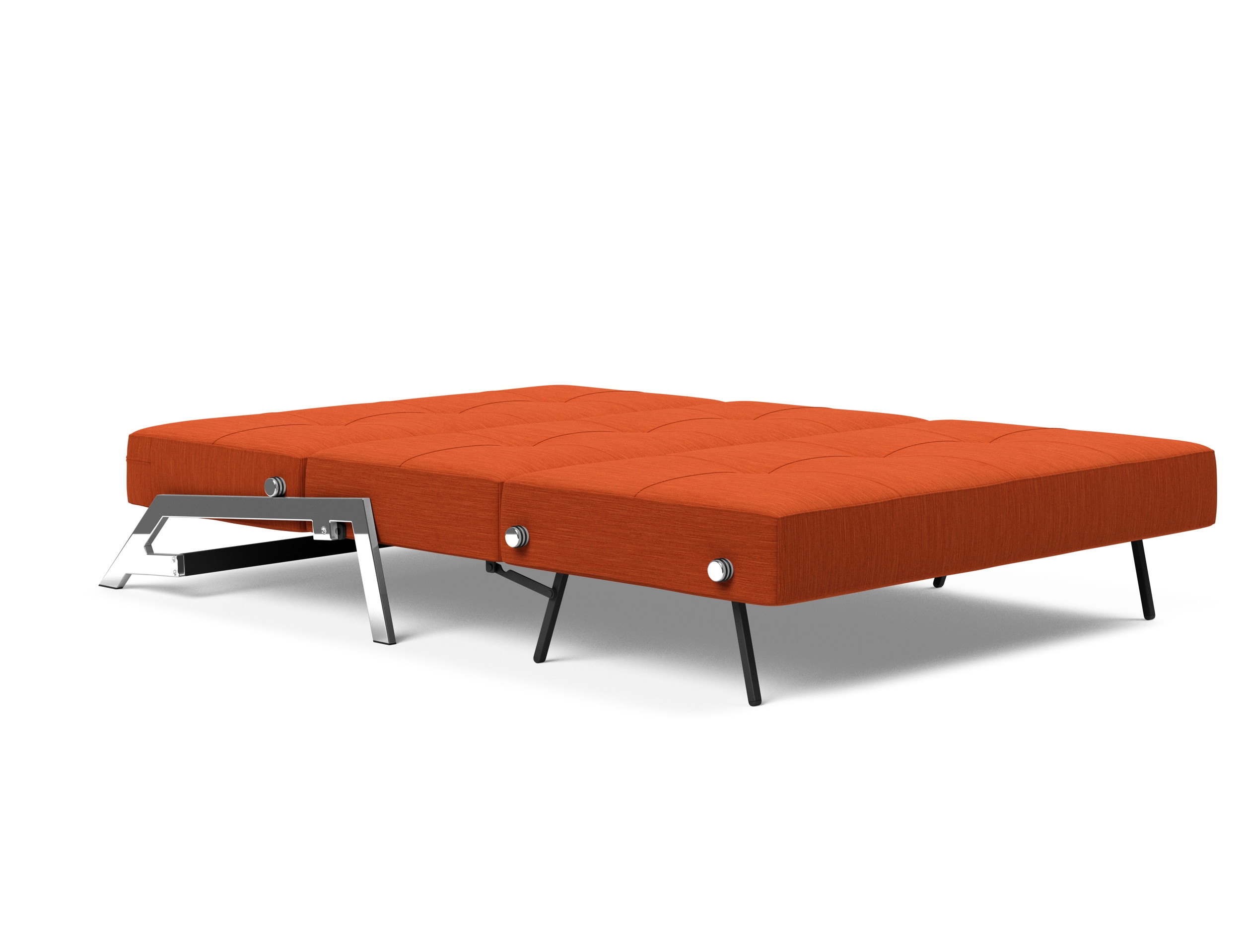 Cubed Deluxe Fabric Sofa Bed w/Chrome Legs, Full Size