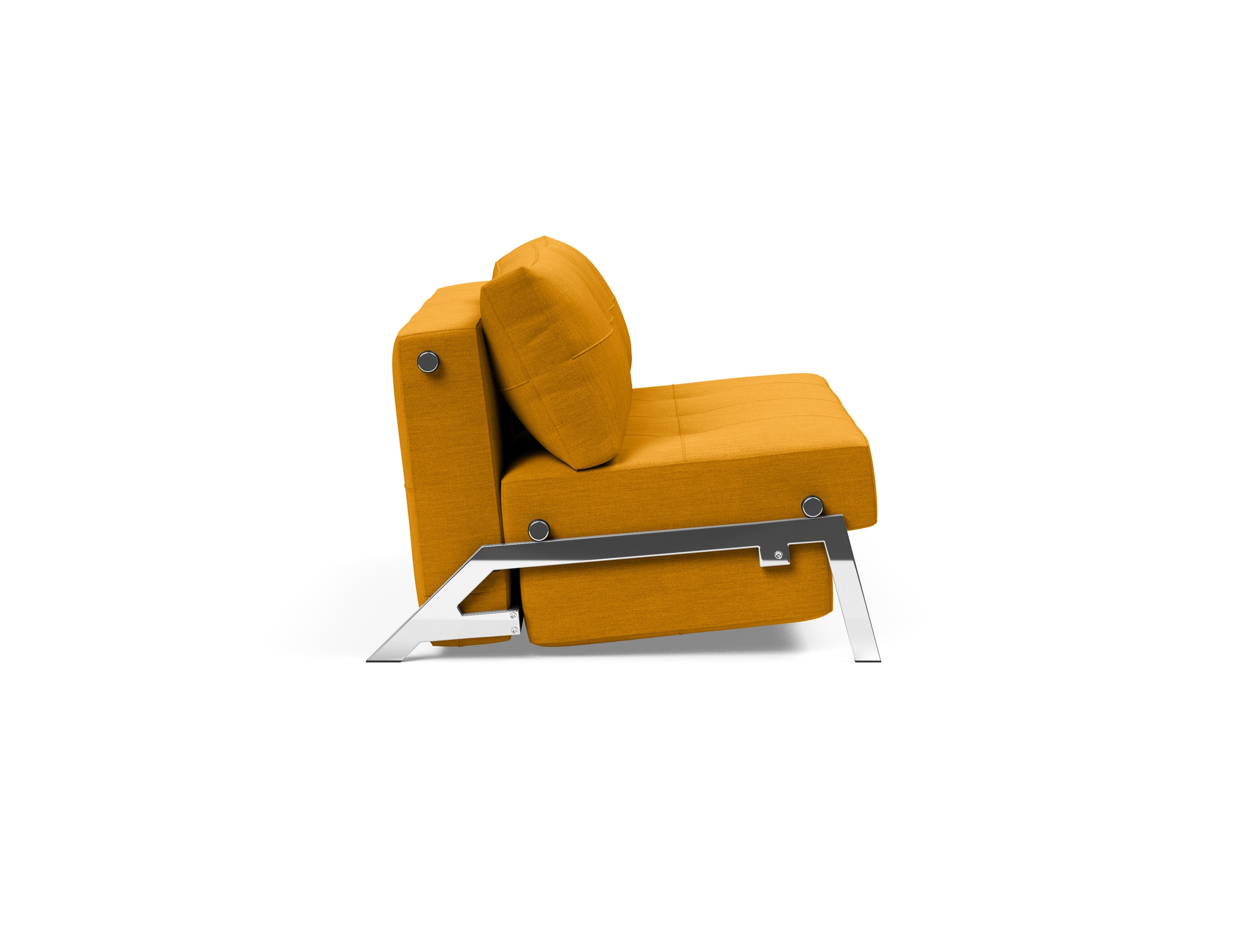Cubed Deluxe Fabric Sofa Bed w/Chrome Legs, Full Size