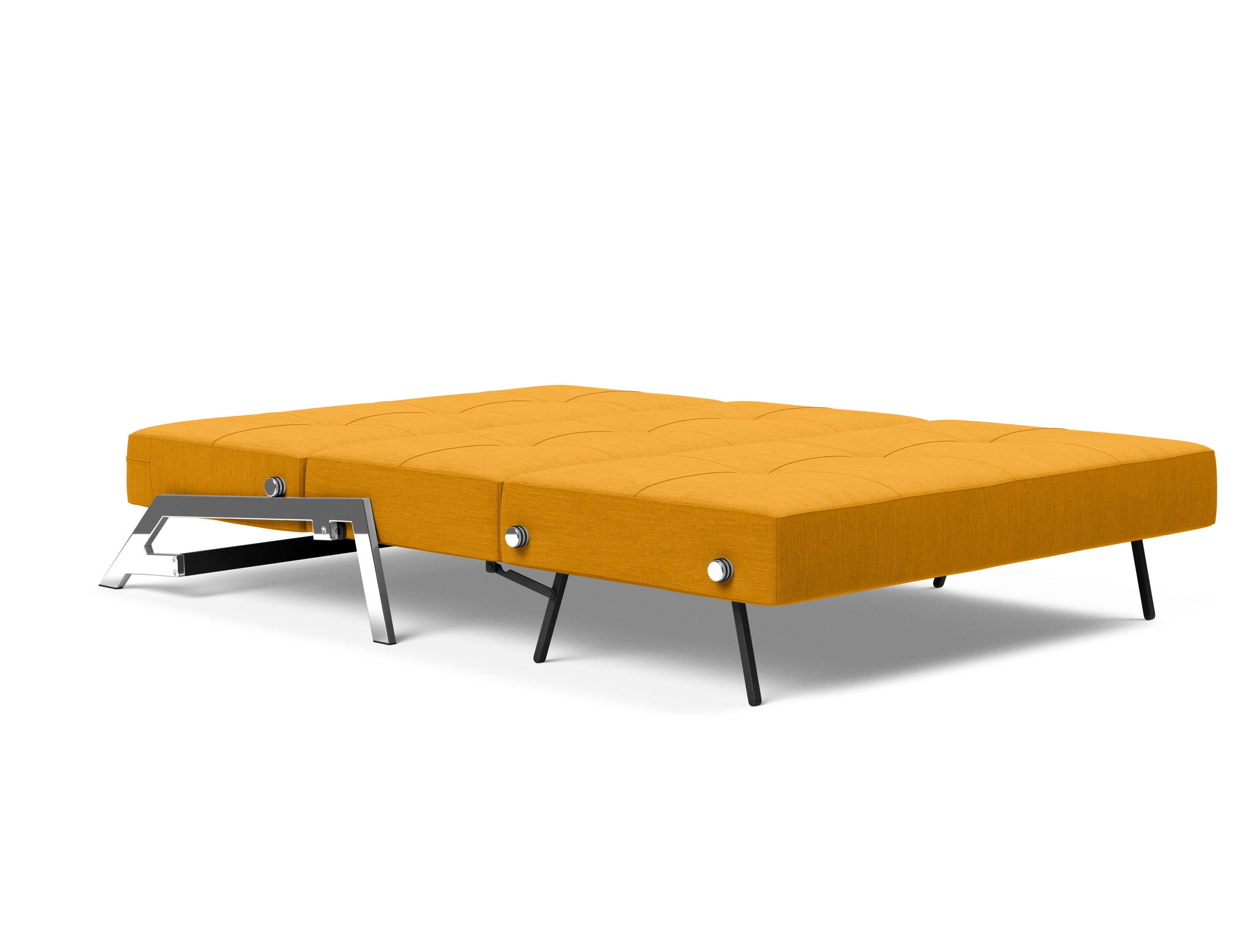 Cubed Deluxe Fabric Sofa Bed w/Chrome Legs, Full Size
