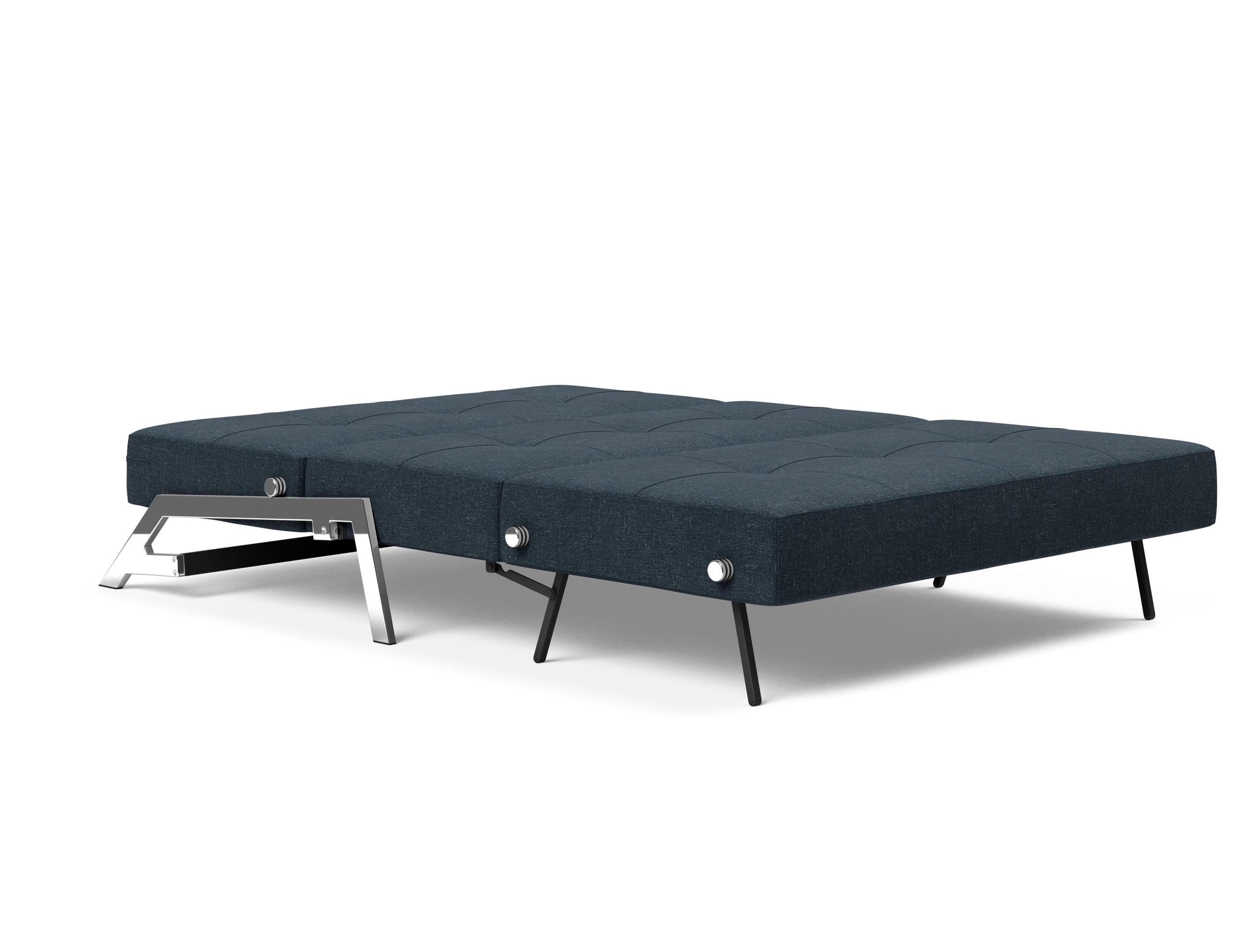 Cubed Deluxe Fabric Sofa Bed w/Chrome Legs, Full Size