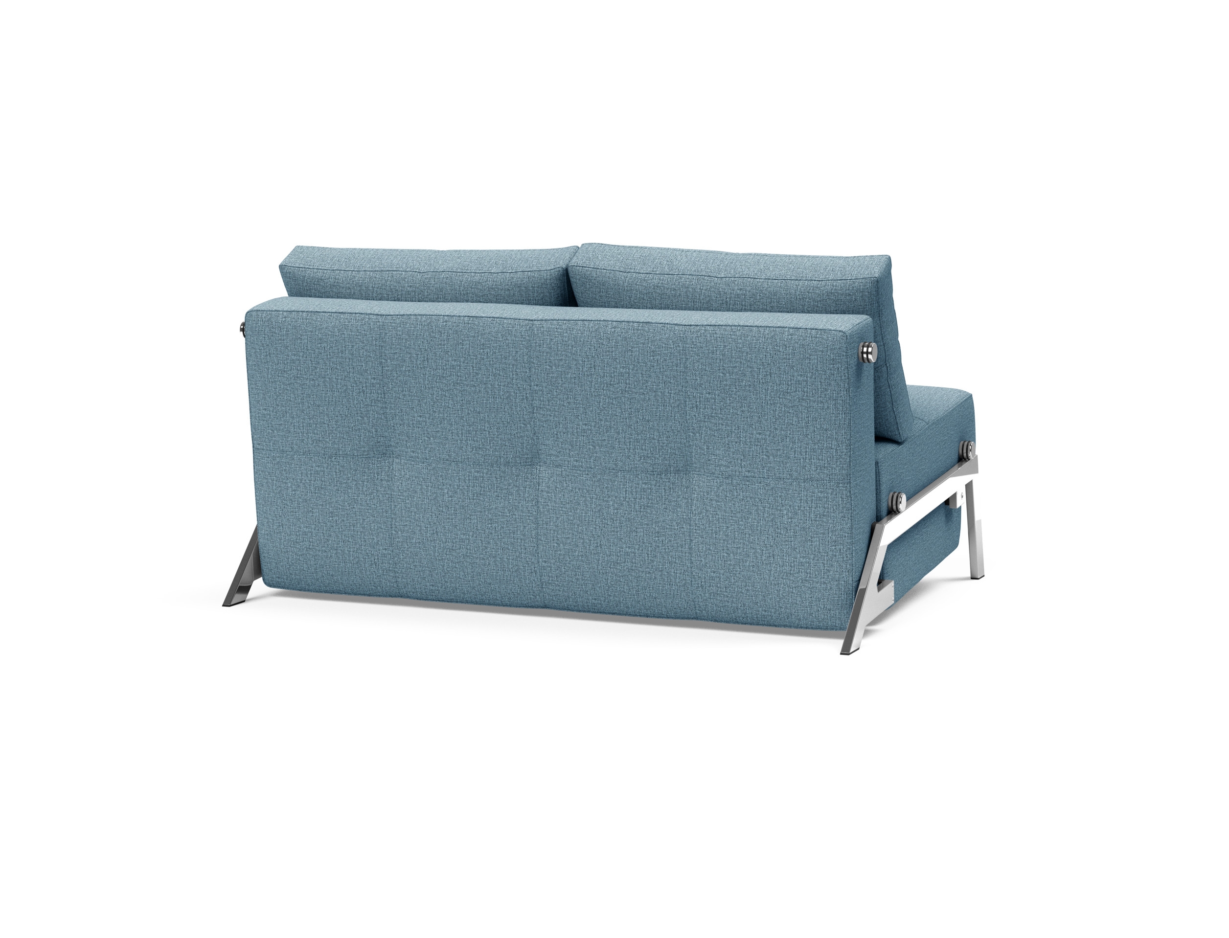Cubed Deluxe Fabric Sofa Bed w/Chrome Legs, Full Size