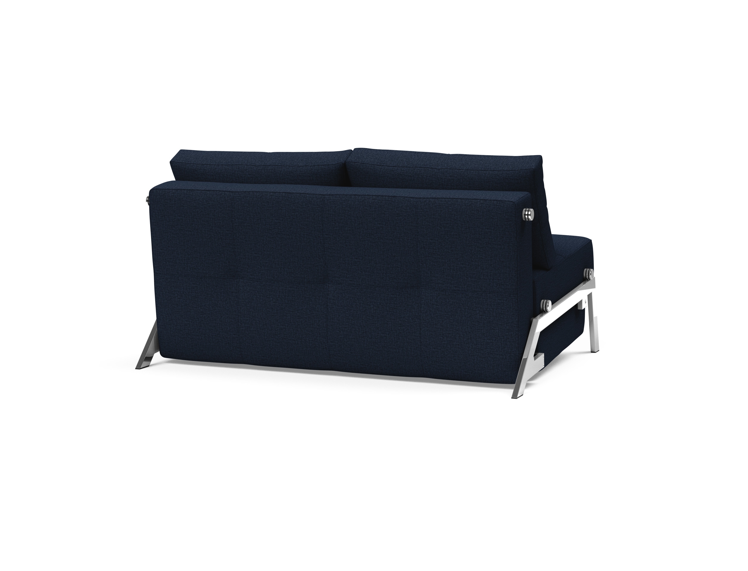 Cubed Deluxe Fabric Sofa Bed w/Chrome Legs, Full Size