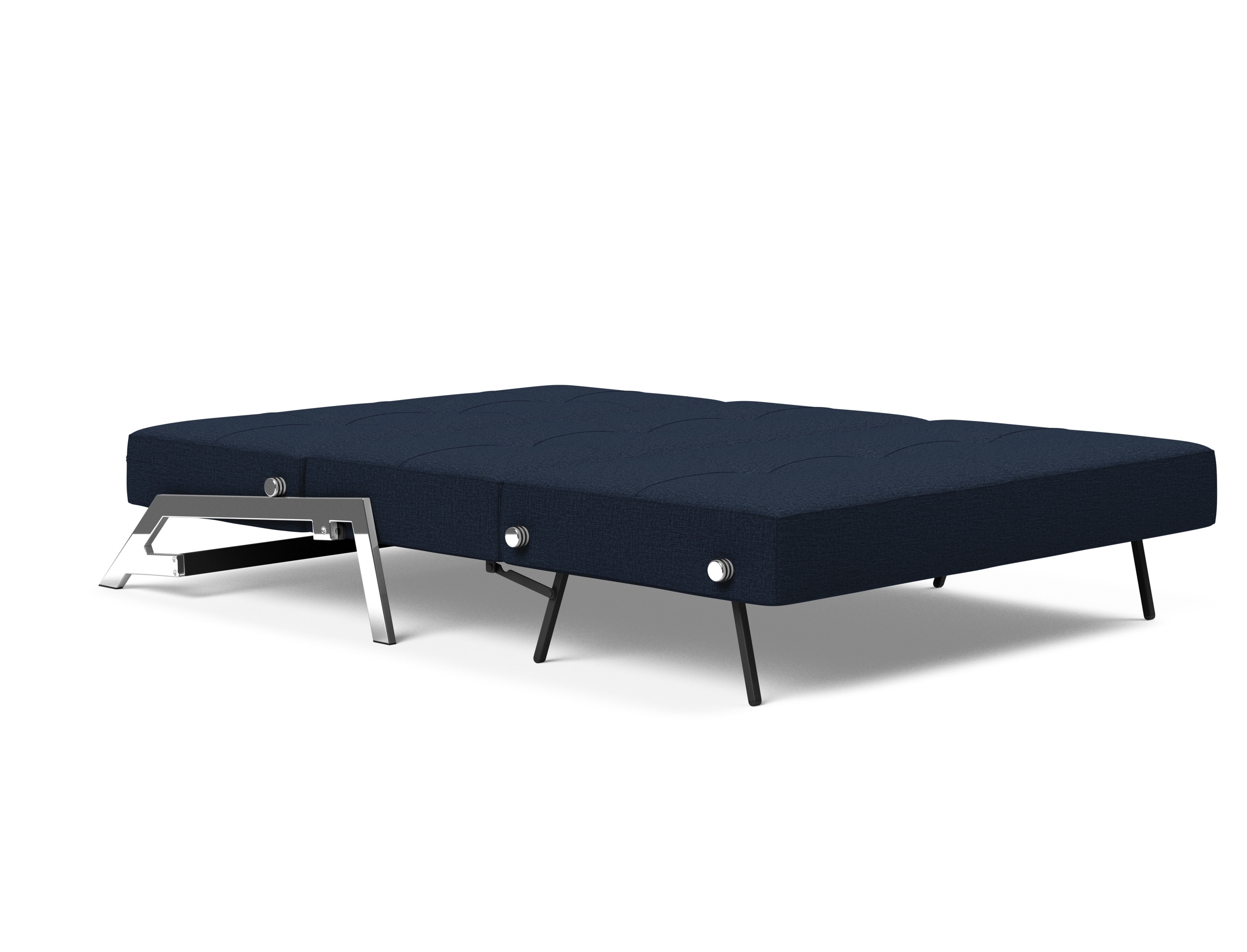 Cubed Deluxe Fabric Sofa Bed w/Chrome Legs, Full Size