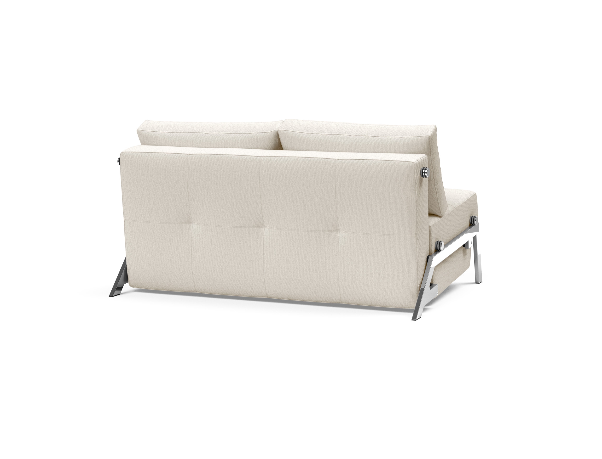 Cubed Deluxe Fabric Sofa Bed w/Chrome Legs, Full Size
