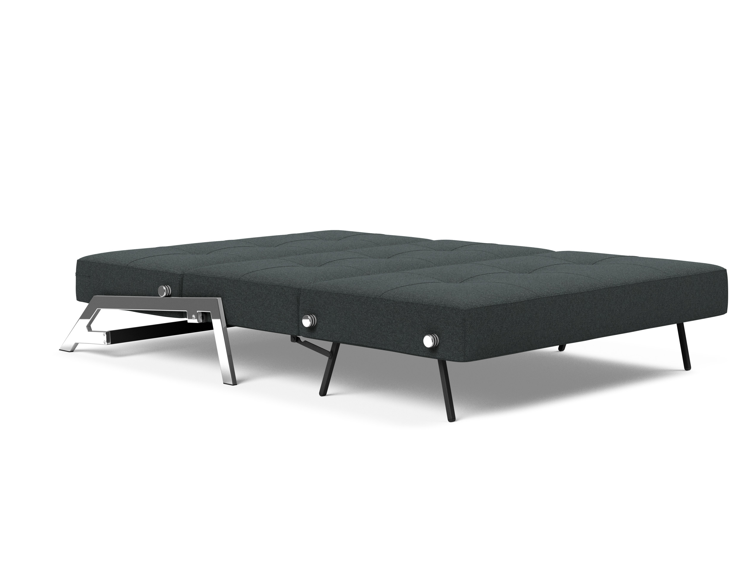 Cubed Deluxe Fabric Sofa Bed w/Chrome Legs, Full Size