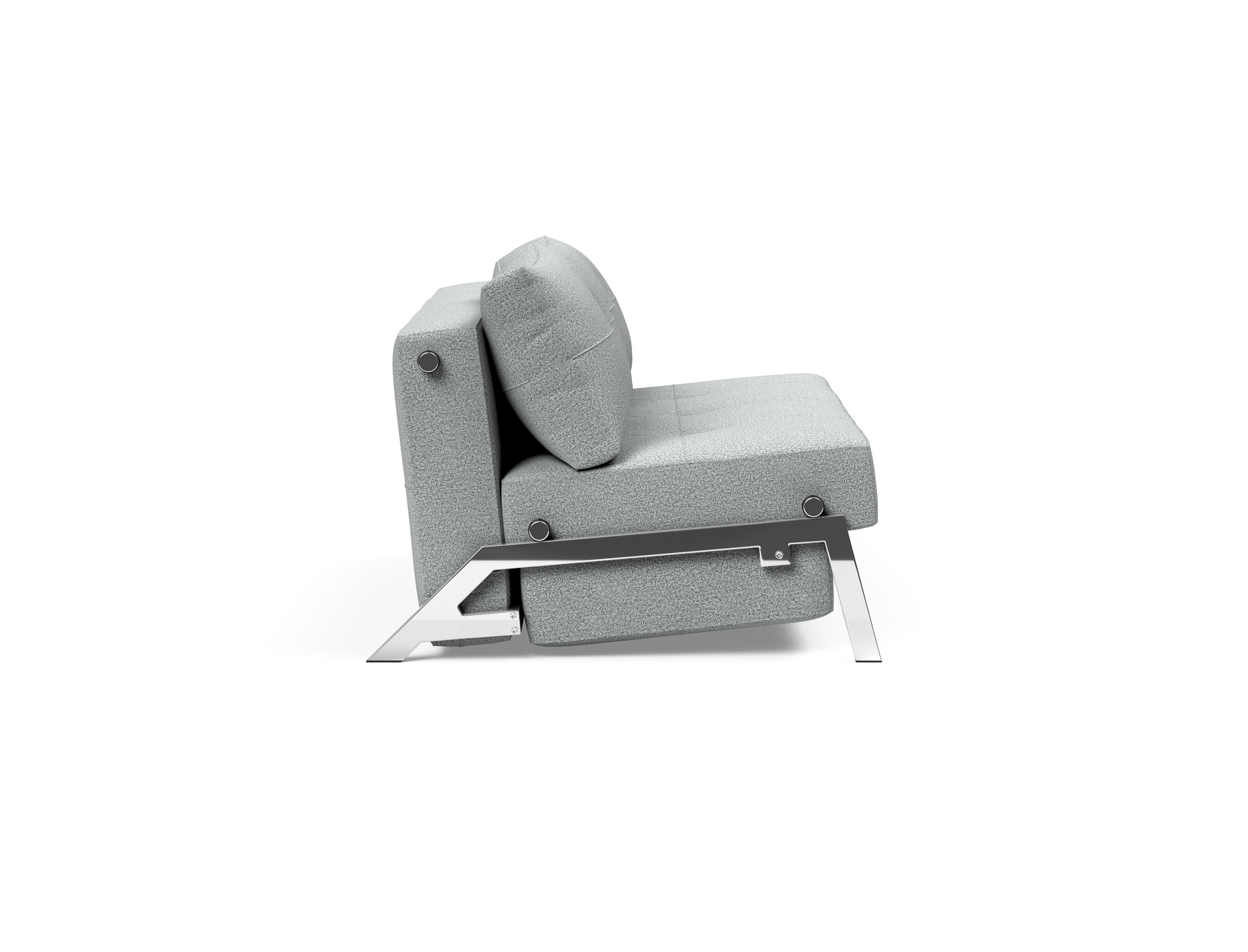 Cubed Deluxe Fabric Sofa Bed w/Chrome Legs, Full Size