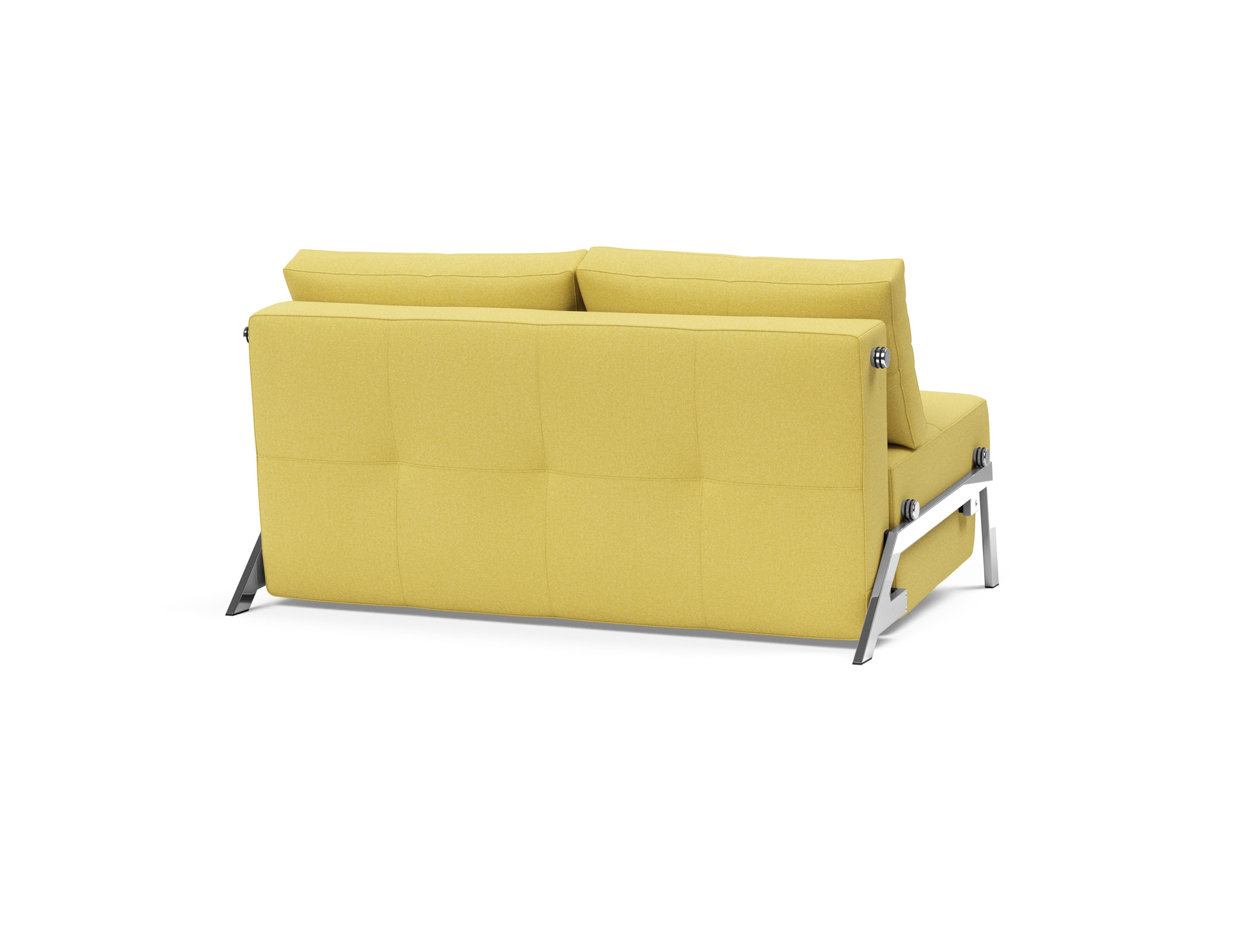 Cubed Deluxe Fabric Sofa Bed w/Chrome Legs, Full Size