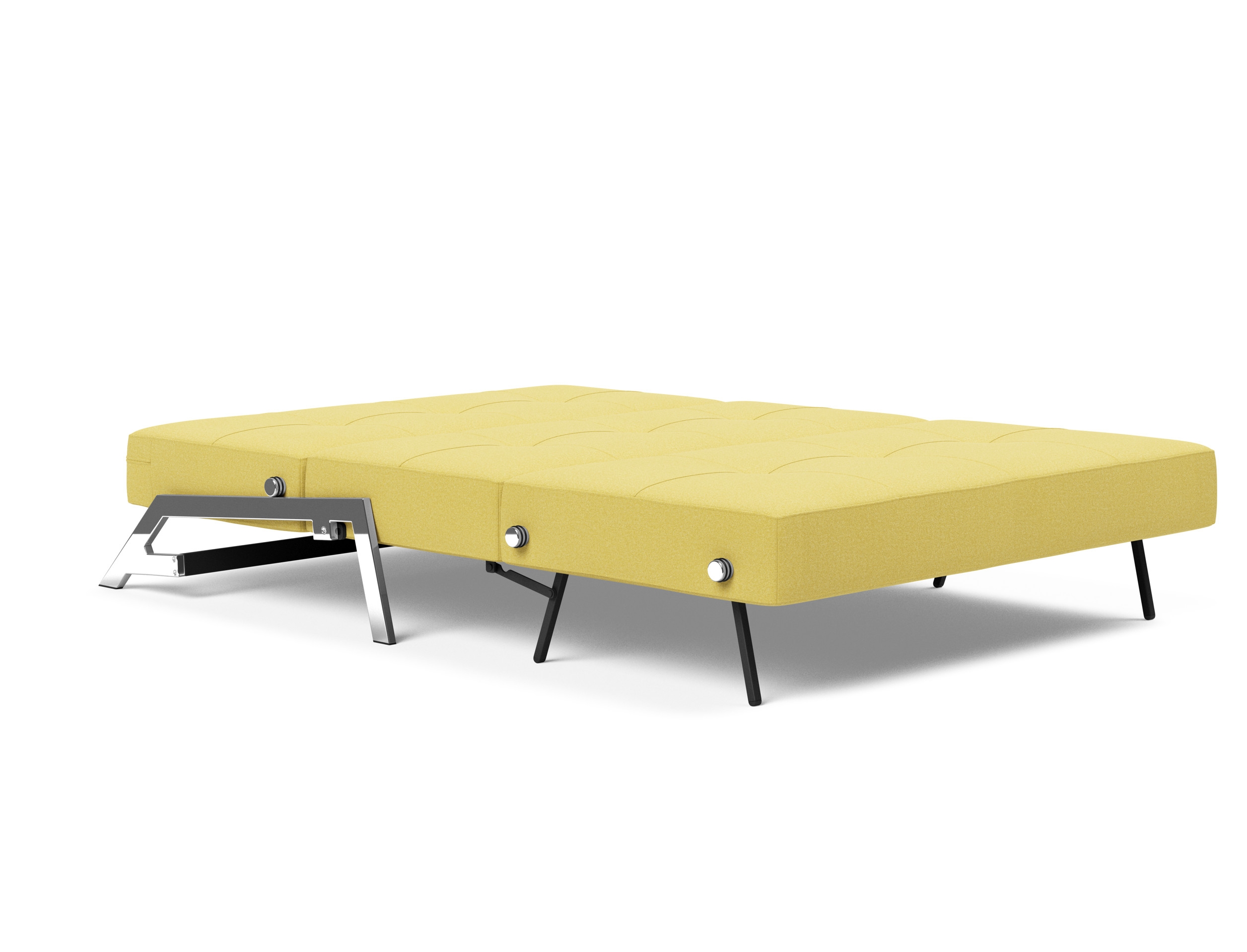 Cubed Deluxe Fabric Sofa Bed w/Chrome Legs, Full Size
