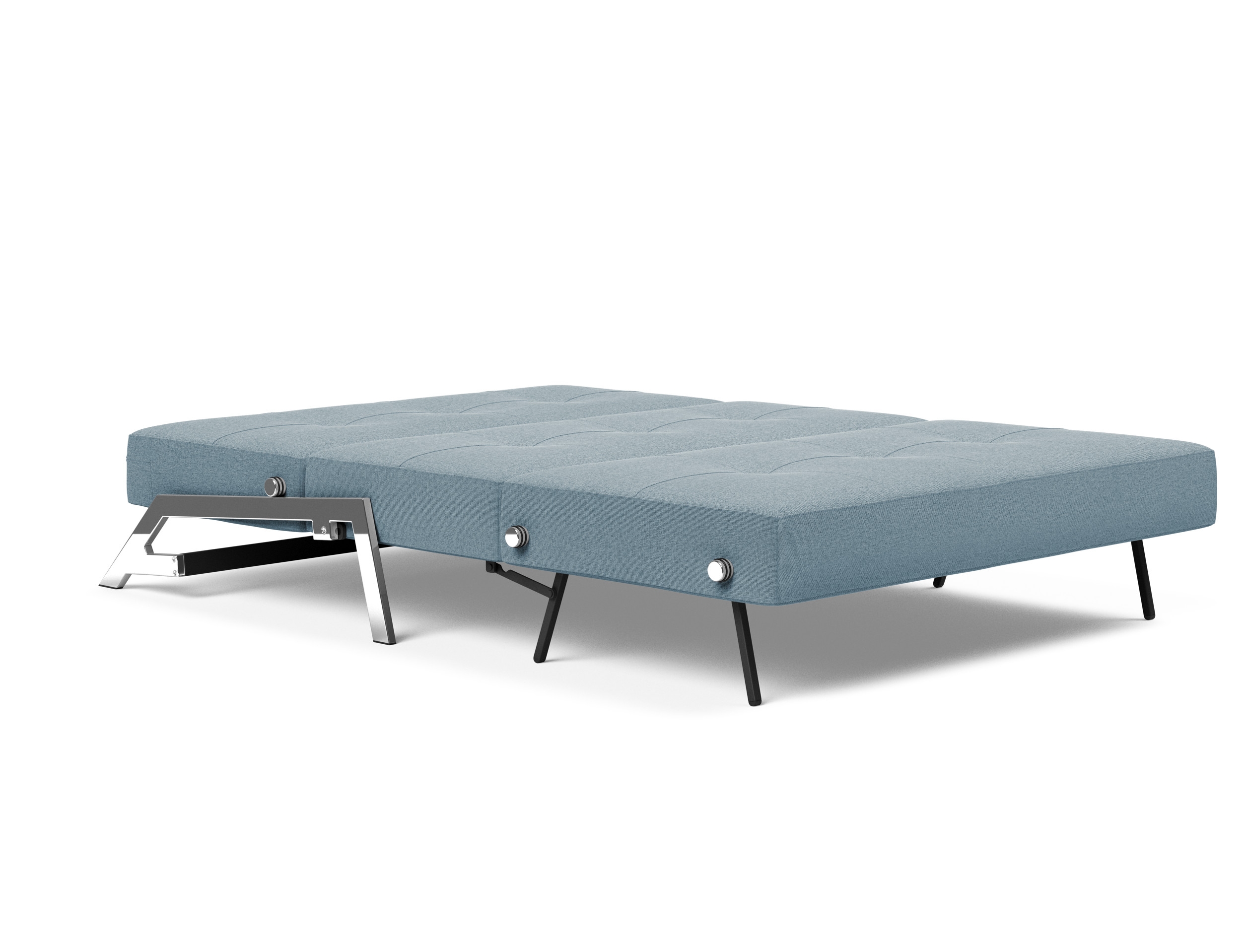 Cubed Deluxe Fabric Sofa Bed w/Chrome Legs, Full Size