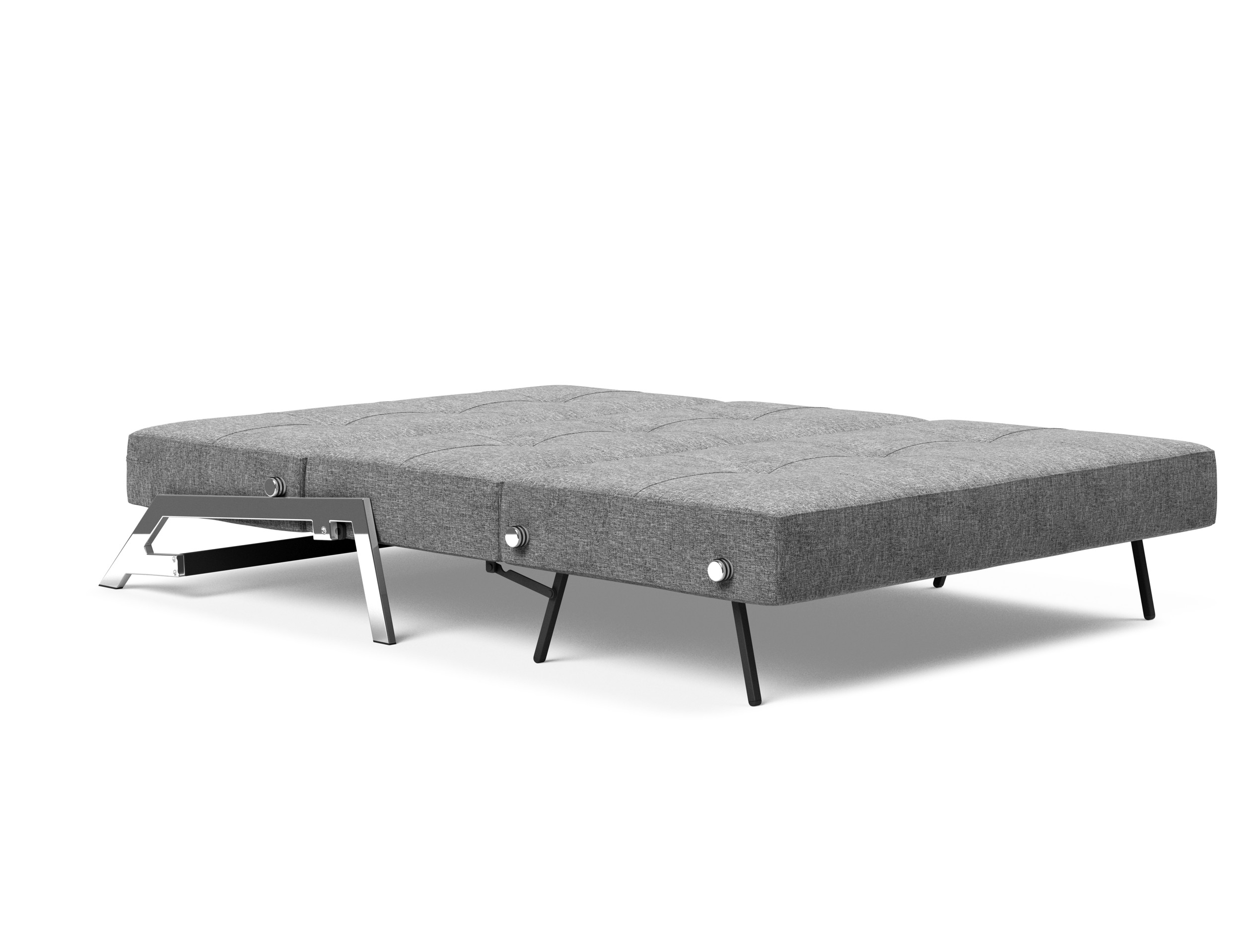 Cubed Deluxe Fabric Sofa Bed w/Chrome Legs, Full Size