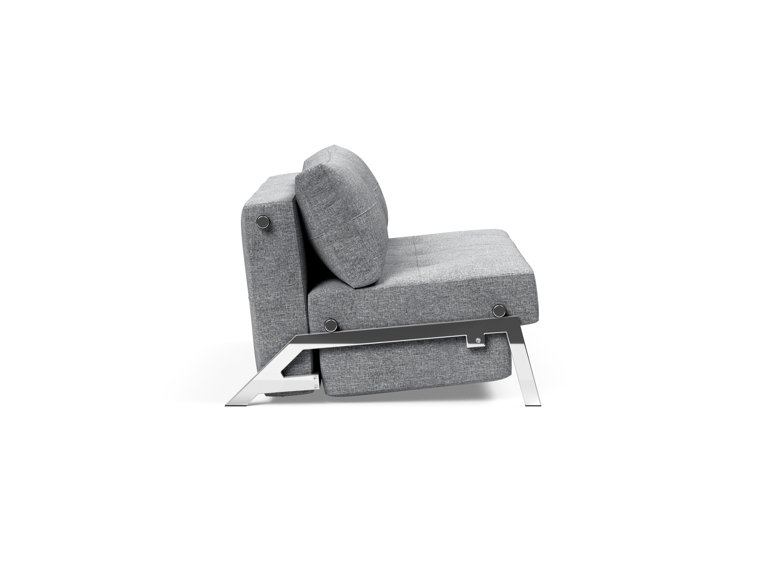 Cubed Deluxe Fabric Sofa Bed w/Chrome Legs, Full Size