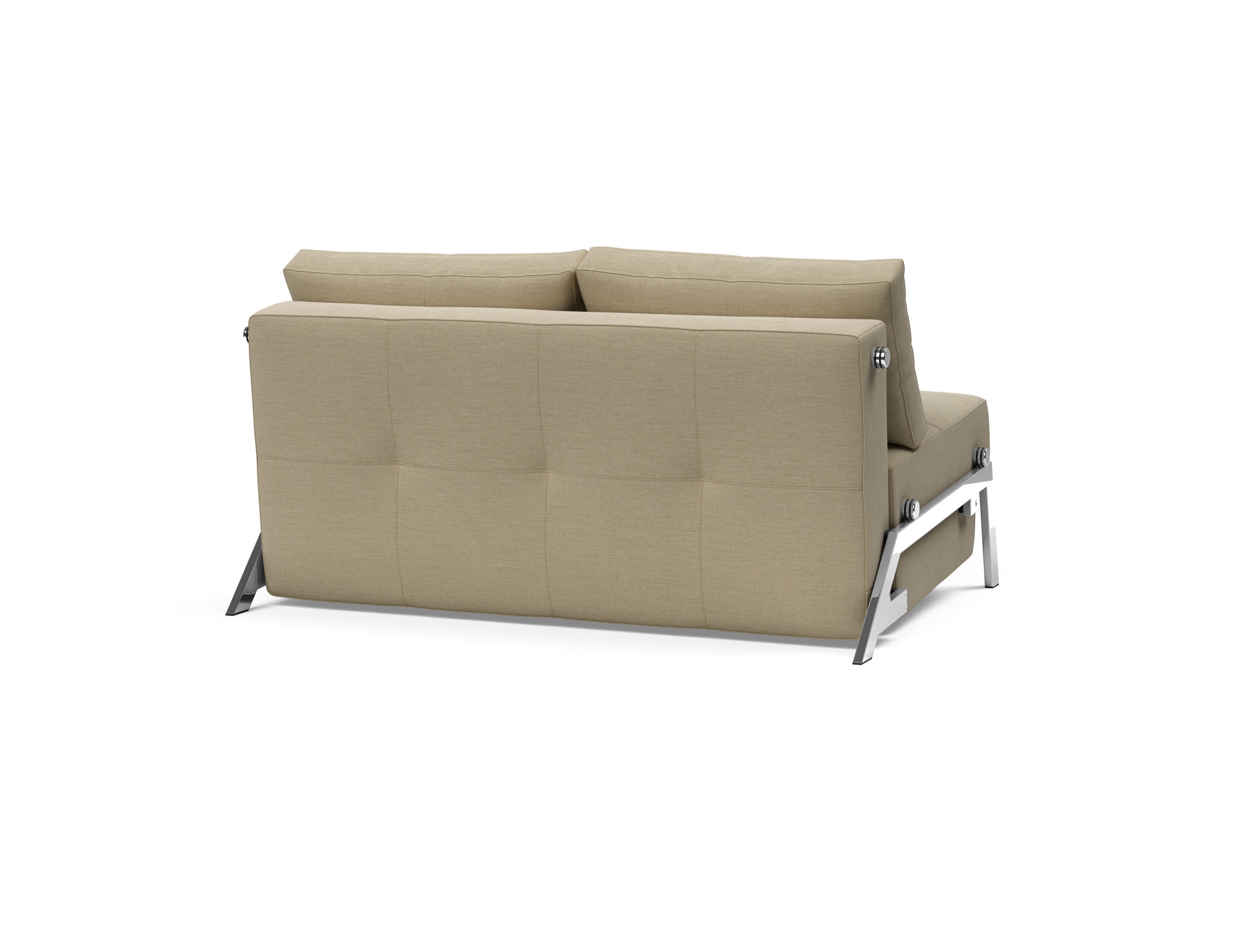 Cubed Deluxe Fabric Sofa Bed w/Chrome Legs, Full Size