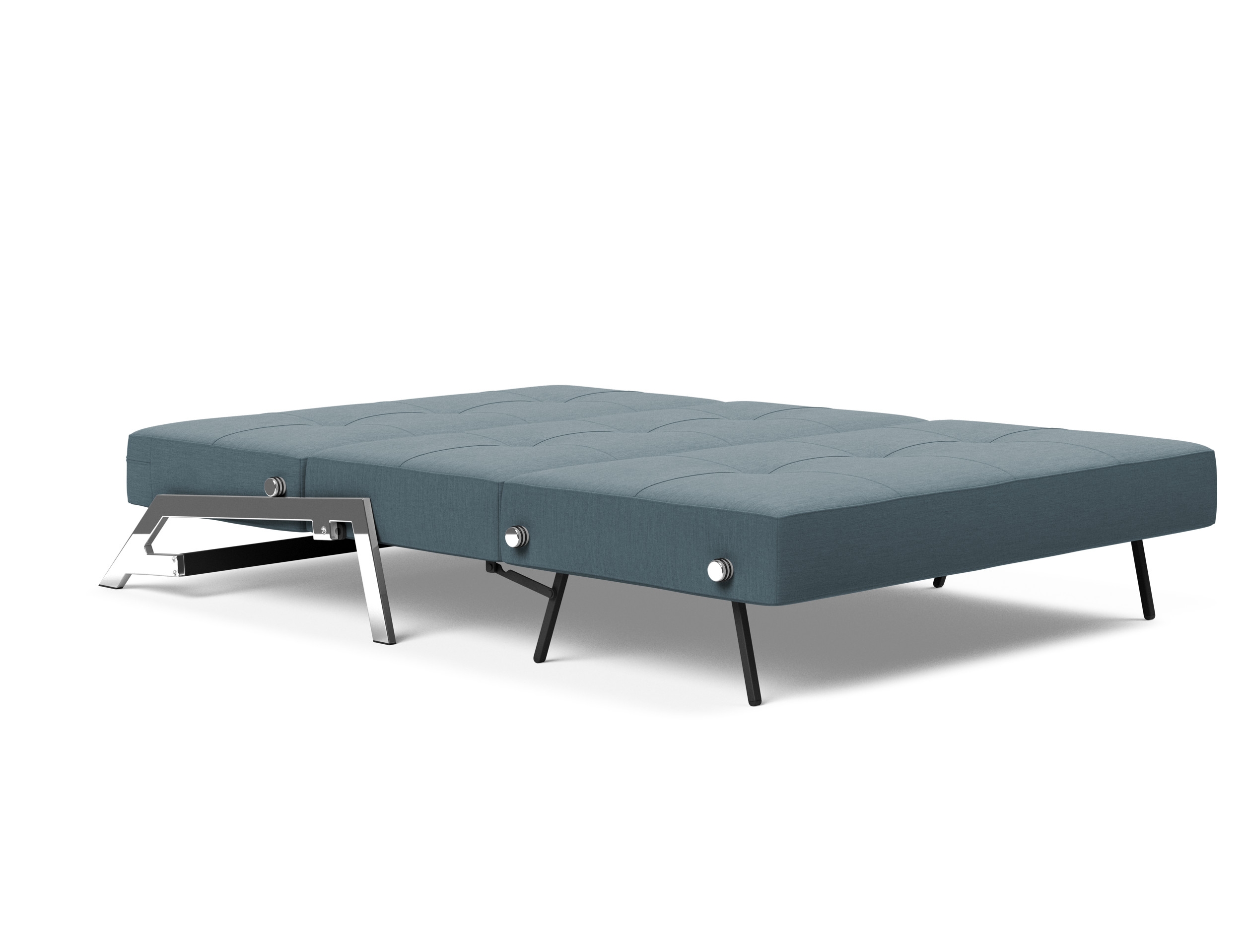Cubed Deluxe Fabric Sofa Bed w/Chrome Legs, Full Size