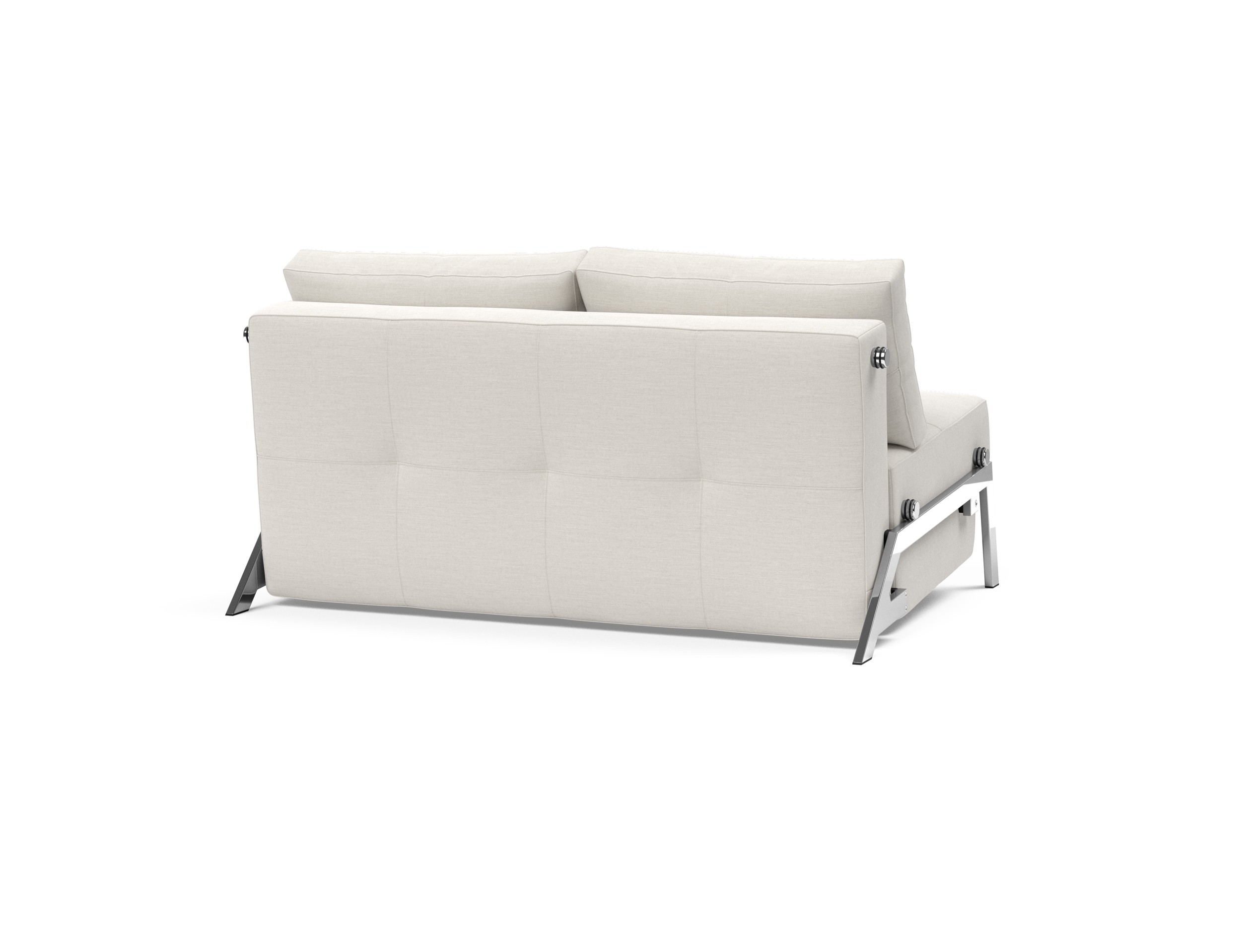 Cubed Deluxe Fabric Sofa Bed w/Chrome Legs, Full Size