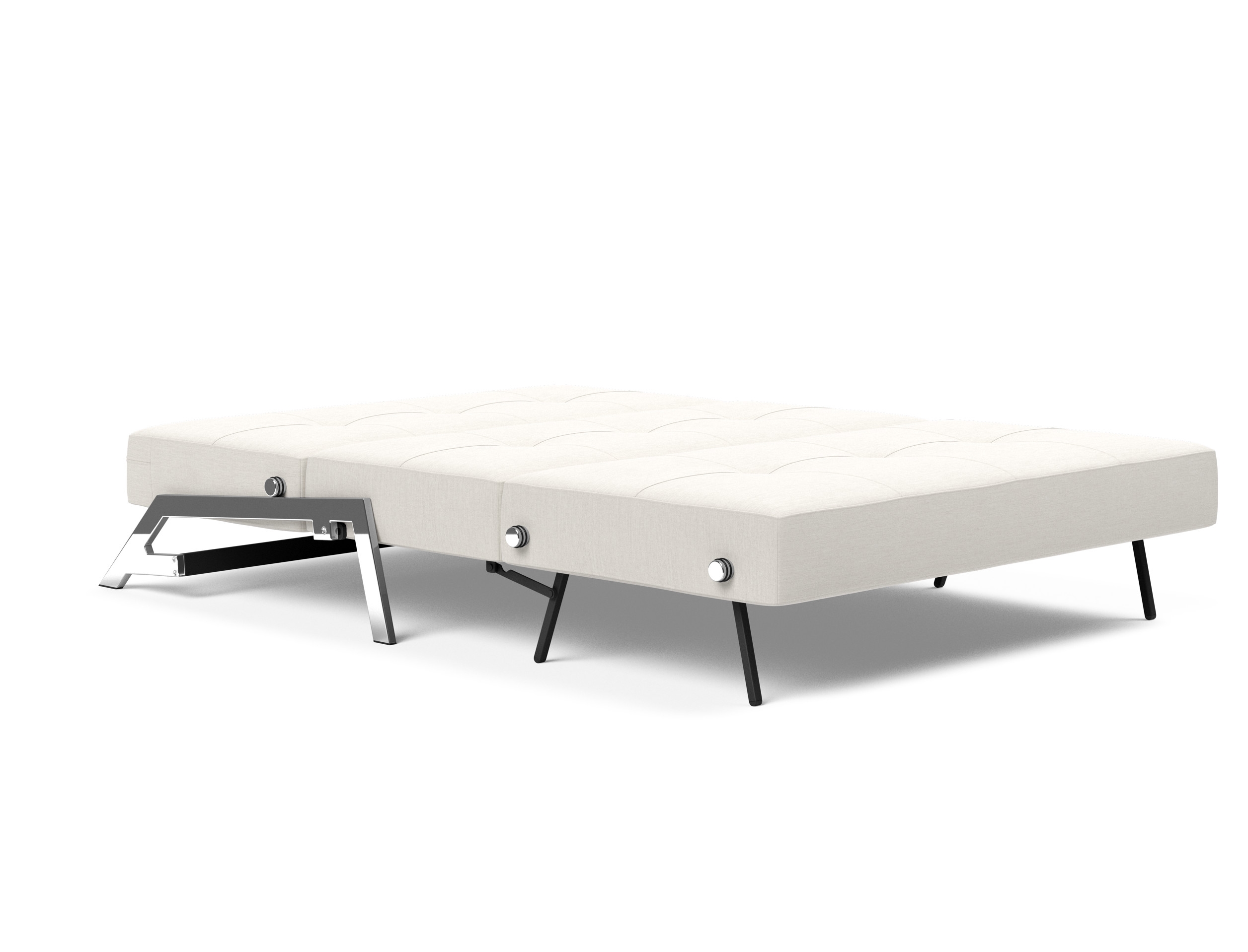 Cubed Deluxe Fabric Sofa Bed w/Chrome Legs, Full Size