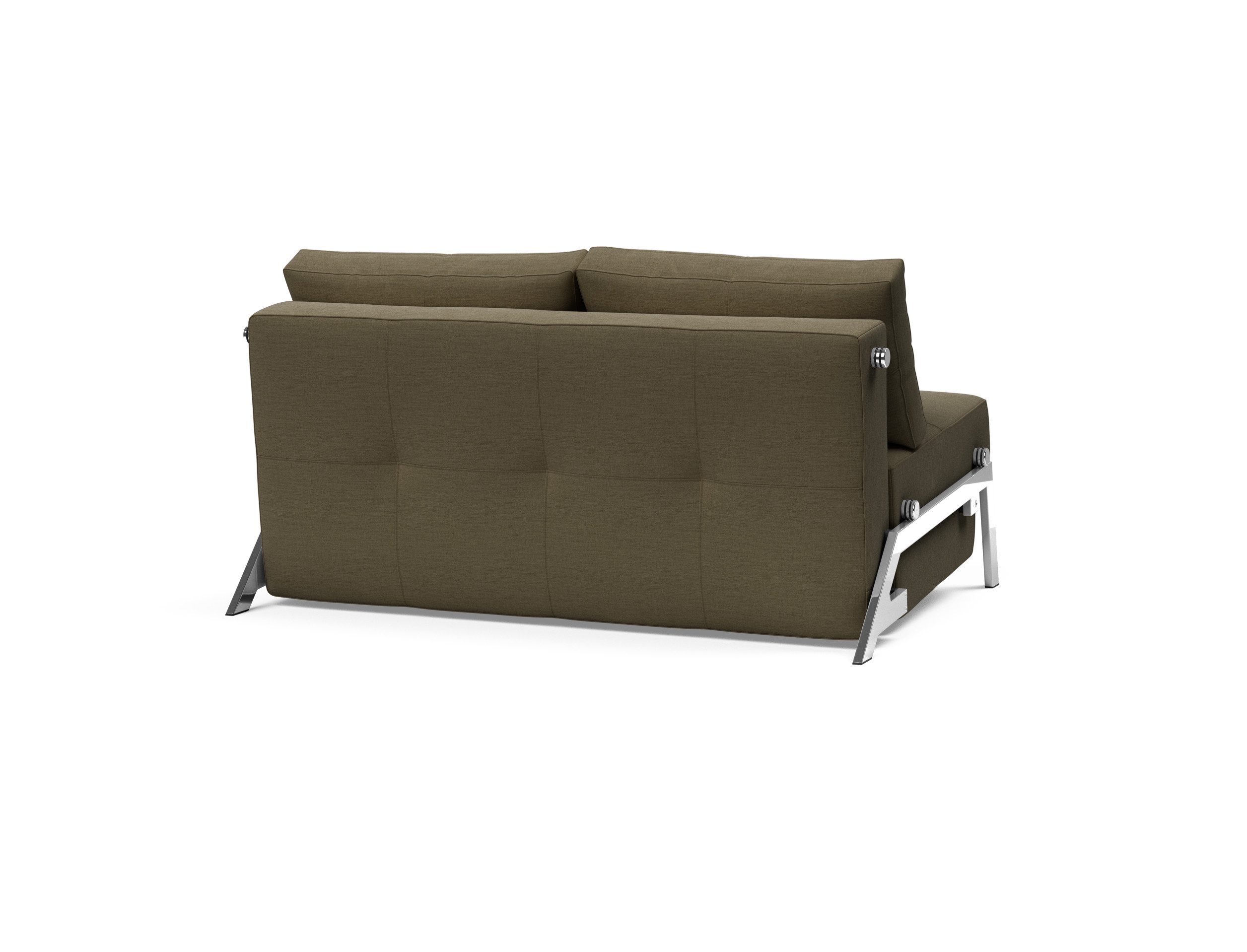 Cubed Deluxe Fabric Sofa Bed w/Chrome Legs, Full Size