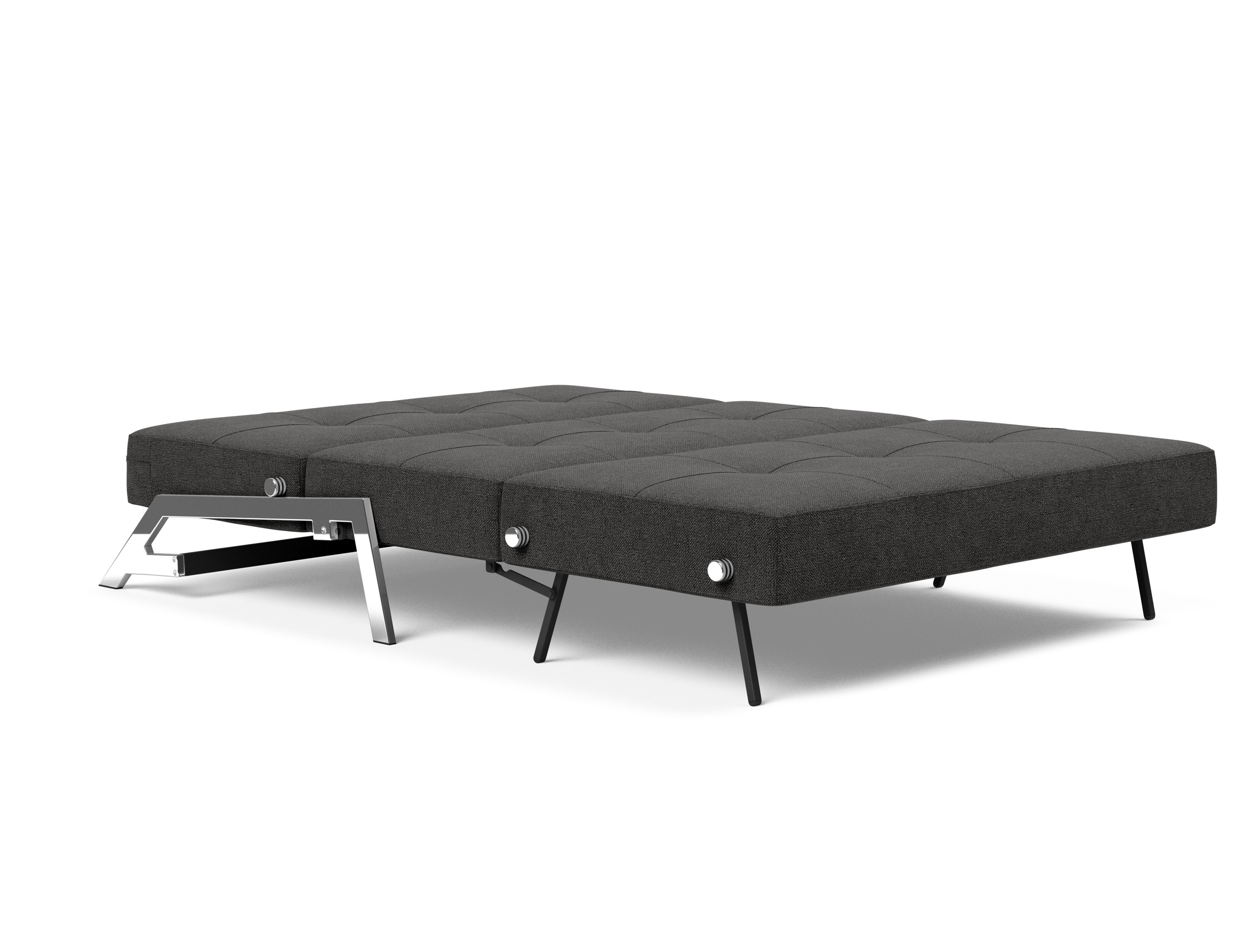 Cubed Deluxe Fabric Sofa Bed w/Chrome Legs, Full Size