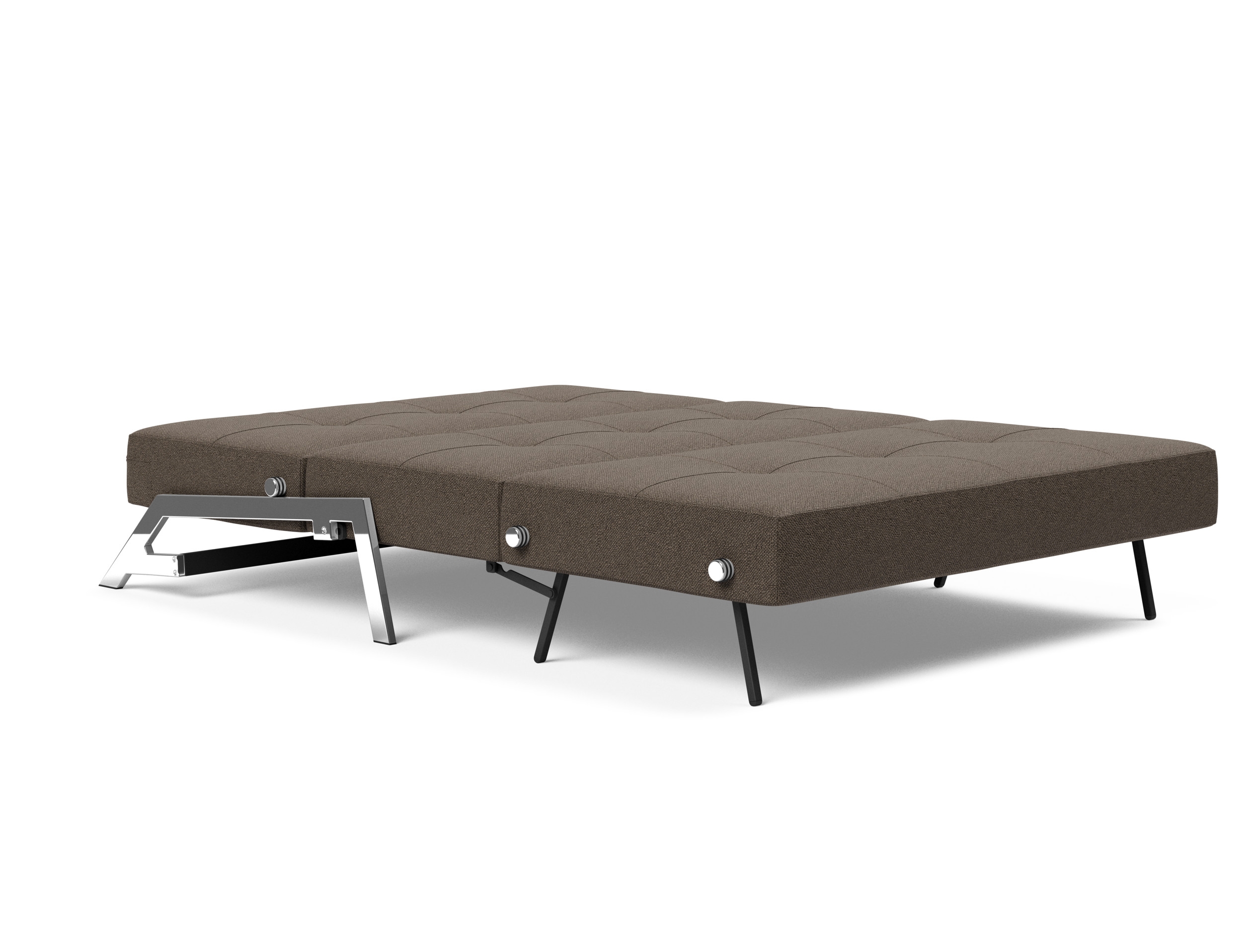 Cubed Deluxe Fabric Sofa Bed w/Chrome Legs, Full Size