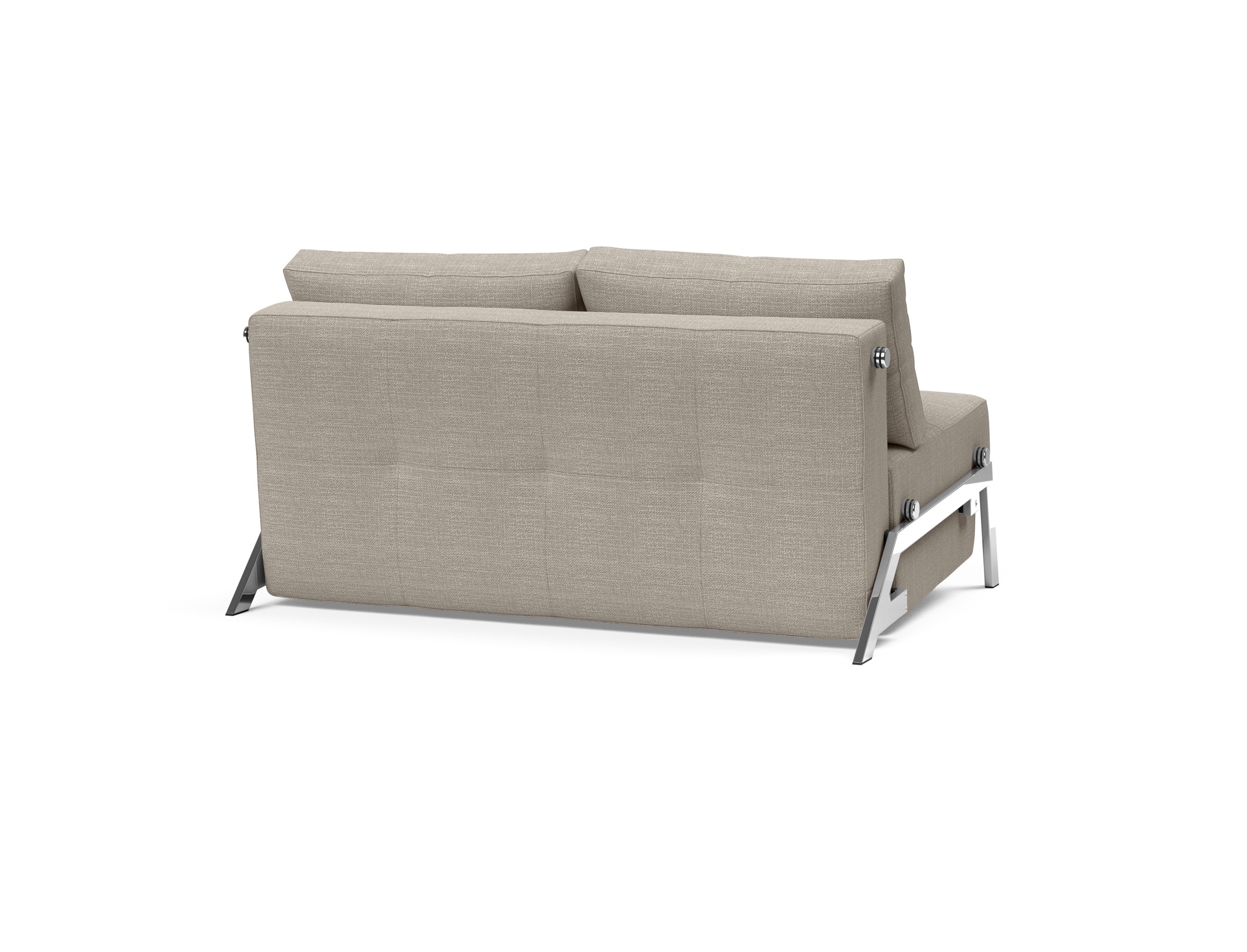 Cubed Deluxe Fabric Sofa Bed w/Chrome Legs, Full Size