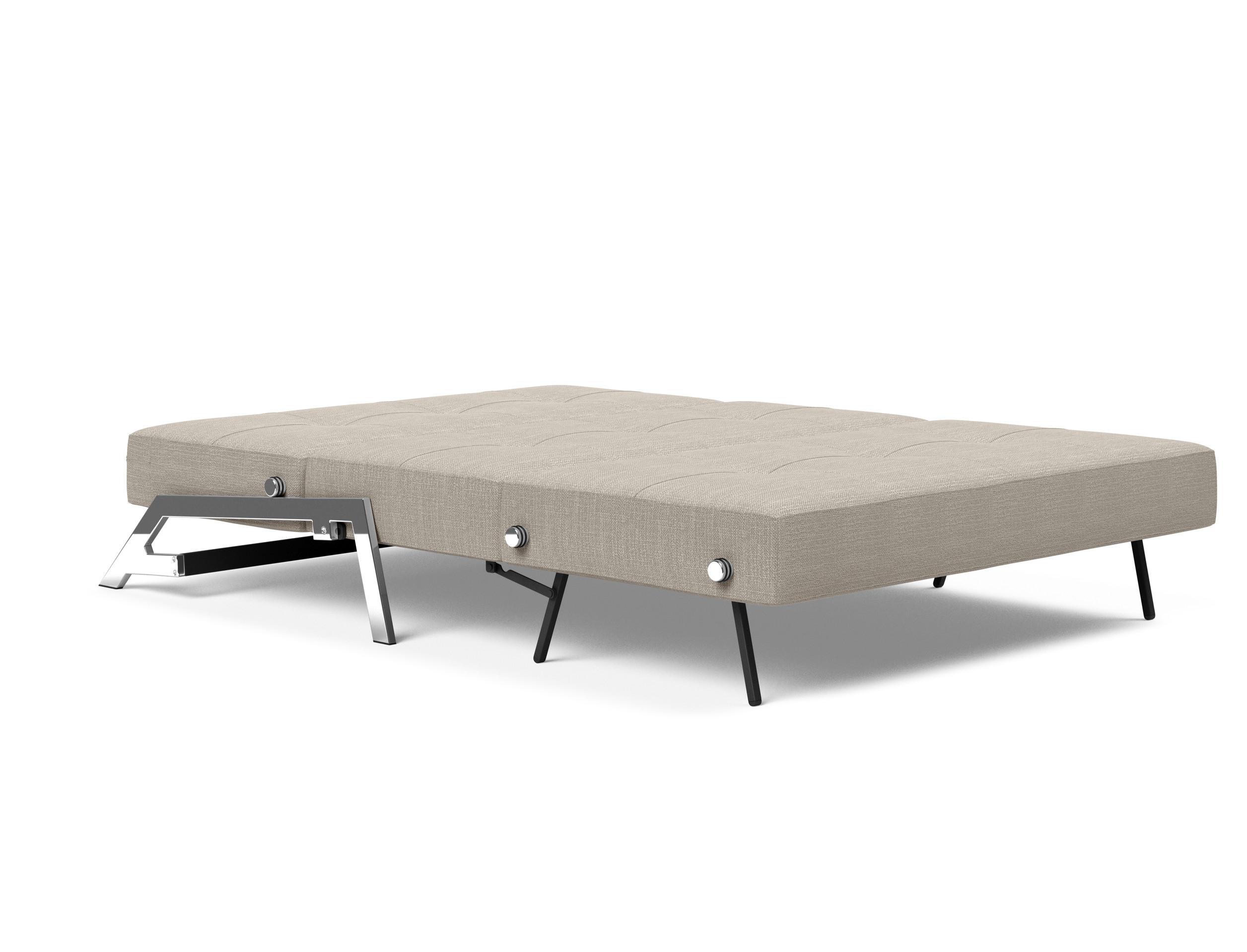 Cubed Deluxe Fabric Sofa Bed w/Chrome Legs, Full Size