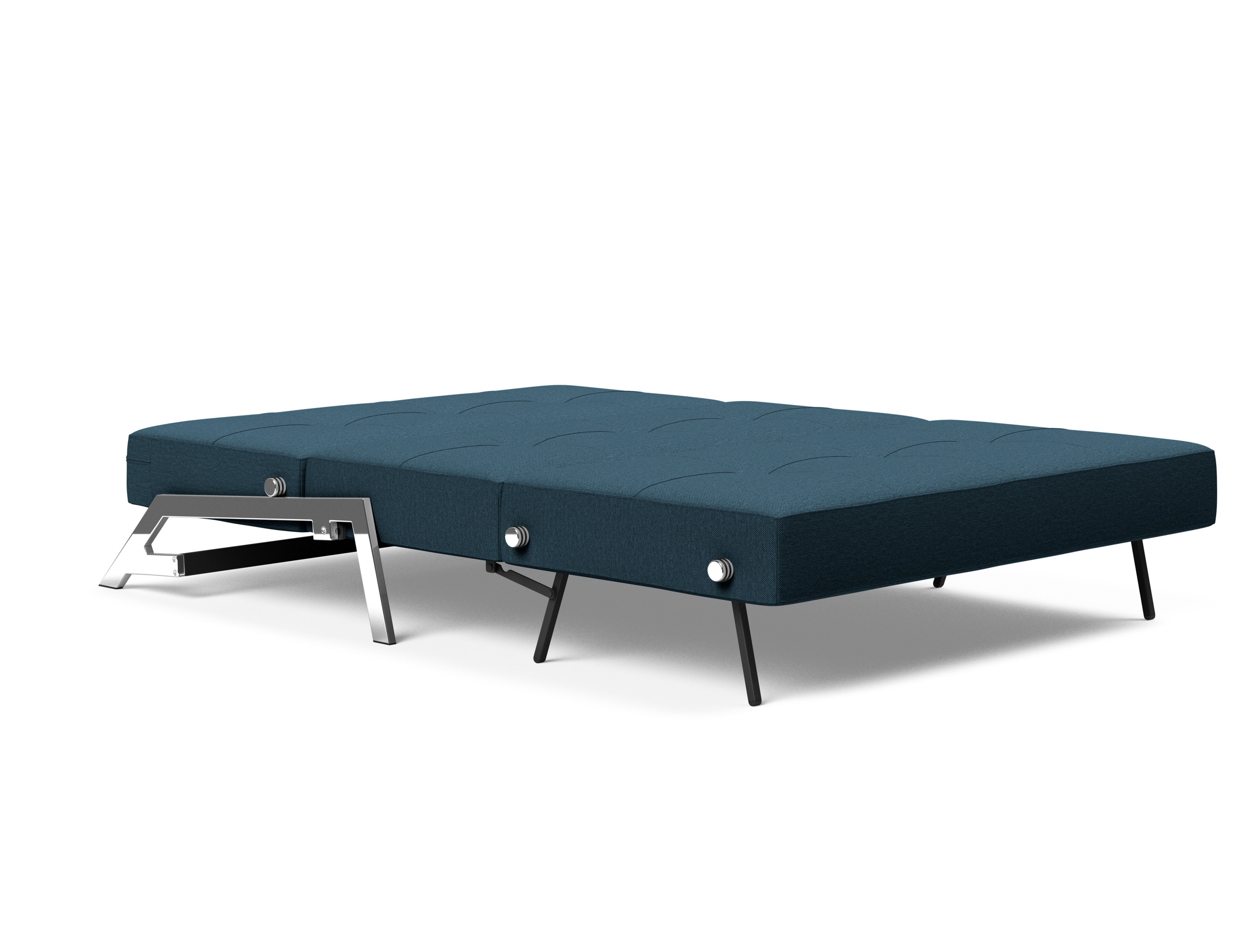 Cubed Deluxe Fabric Sofa Bed w/Chrome Legs, Full Size
