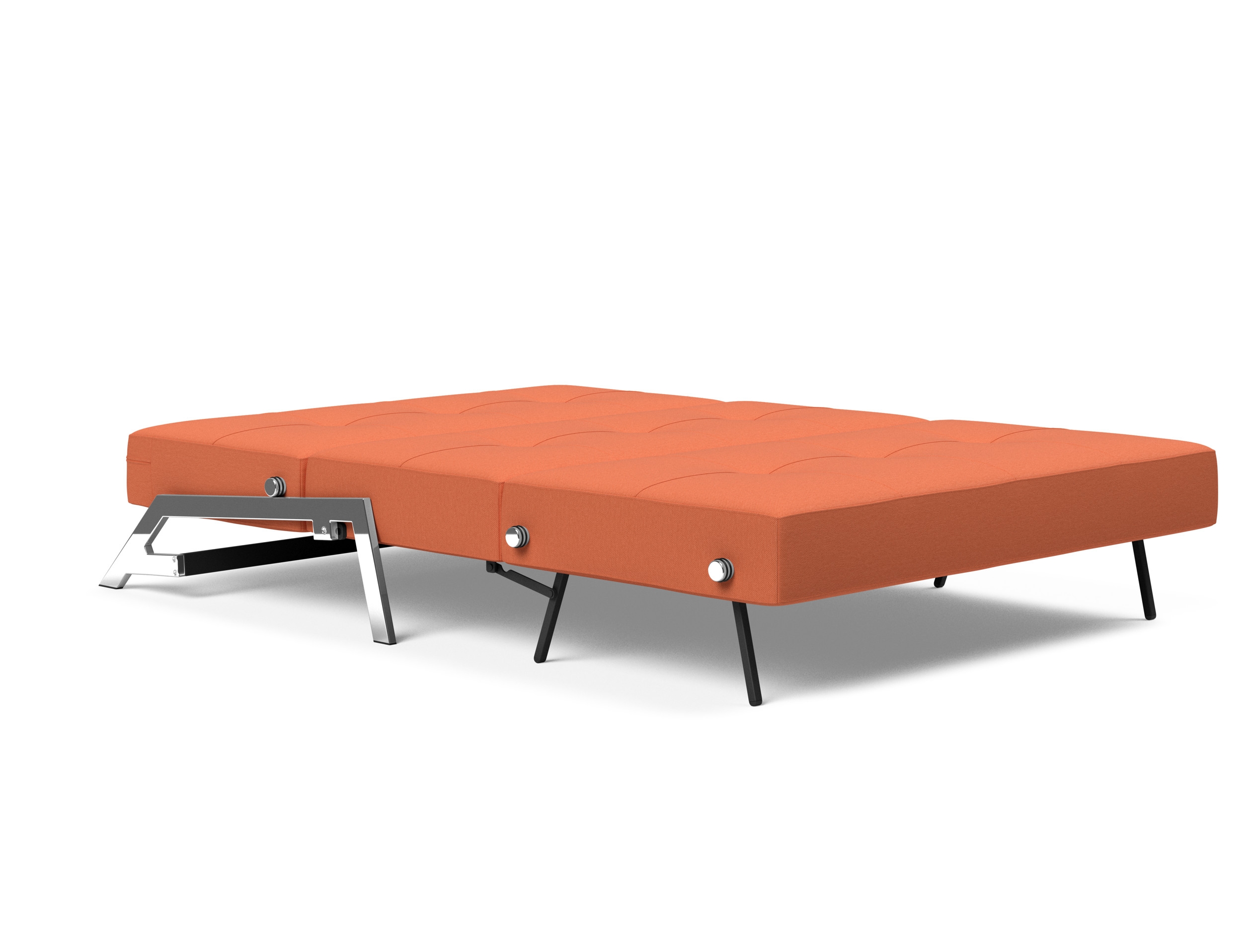 Cubed Deluxe Fabric Sofa Bed w/Chrome Legs, Full Size