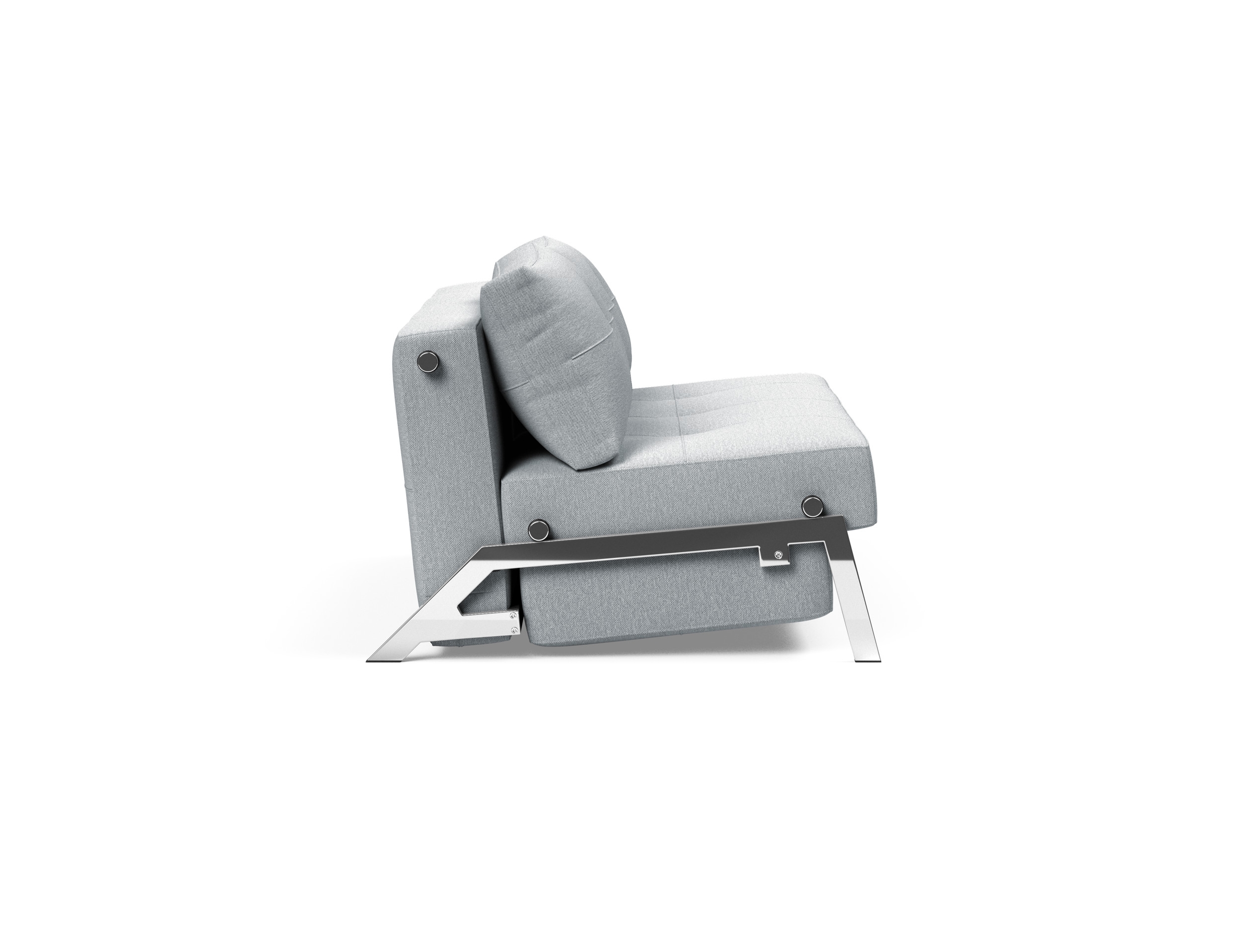 Cubed Deluxe Fabric Sofa Bed w/Chrome Legs, Full Size