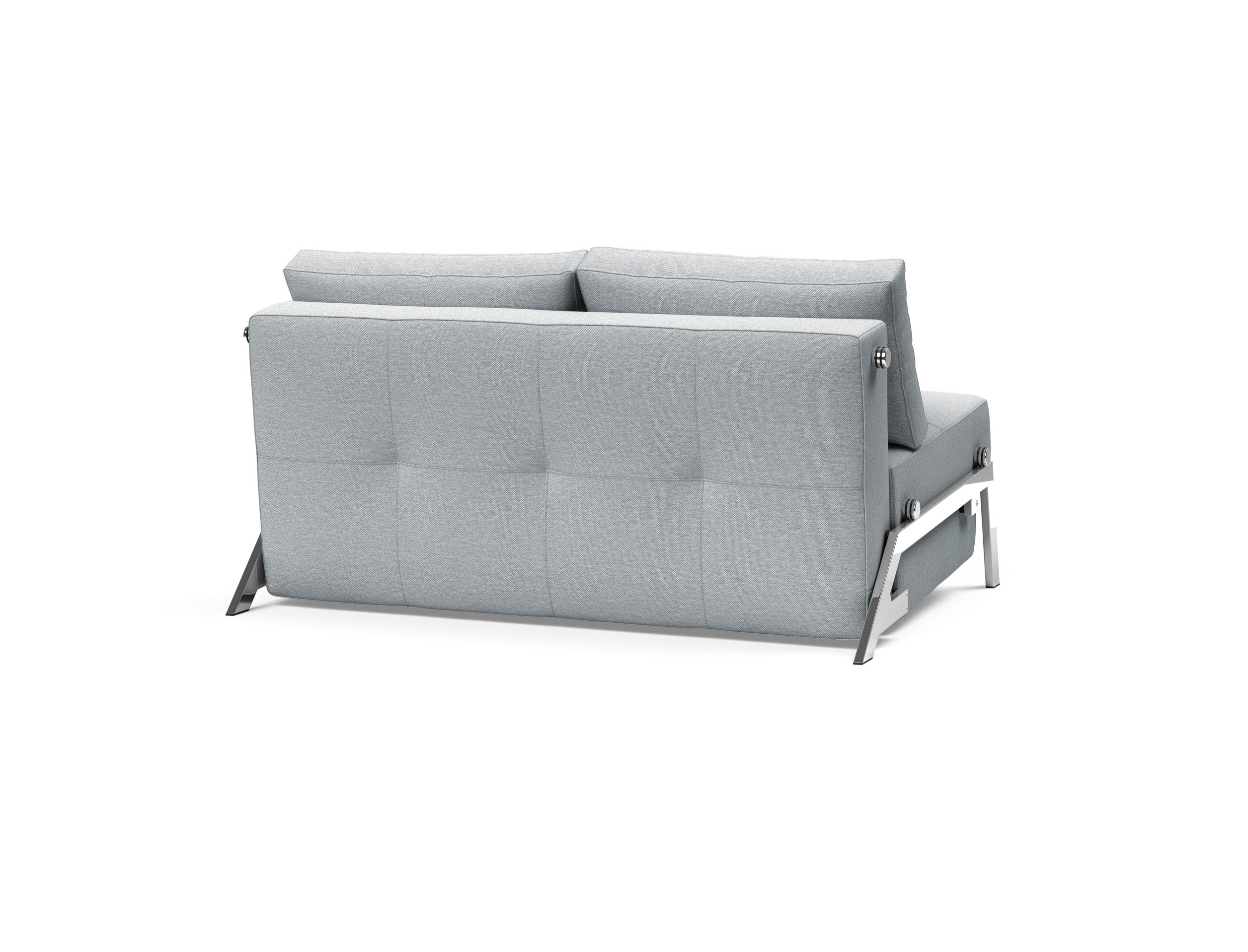 Cubed Deluxe Fabric Sofa Bed w/Chrome Legs, Full Size
