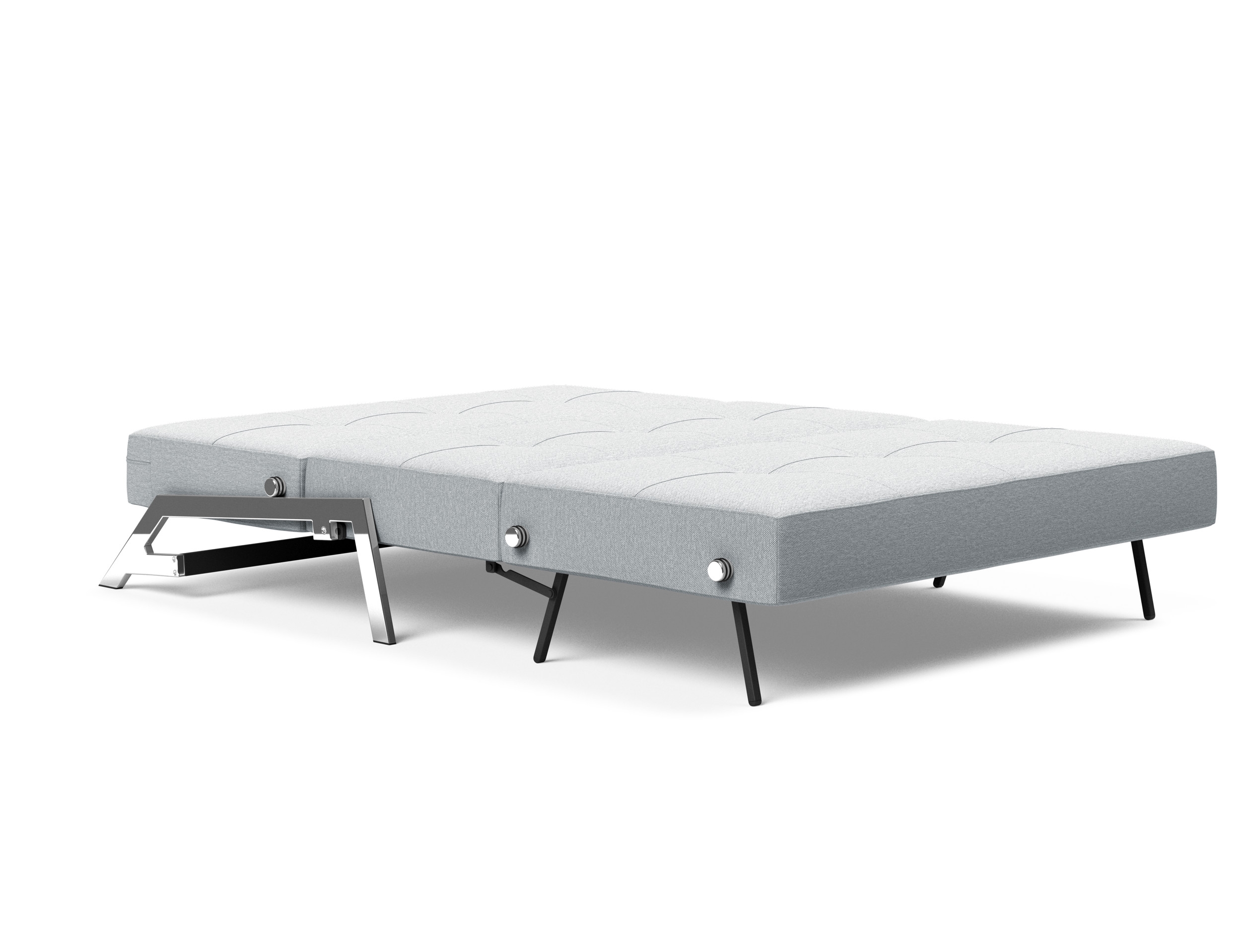 Cubed Deluxe Fabric Sofa Bed w/Chrome Legs, Full Size