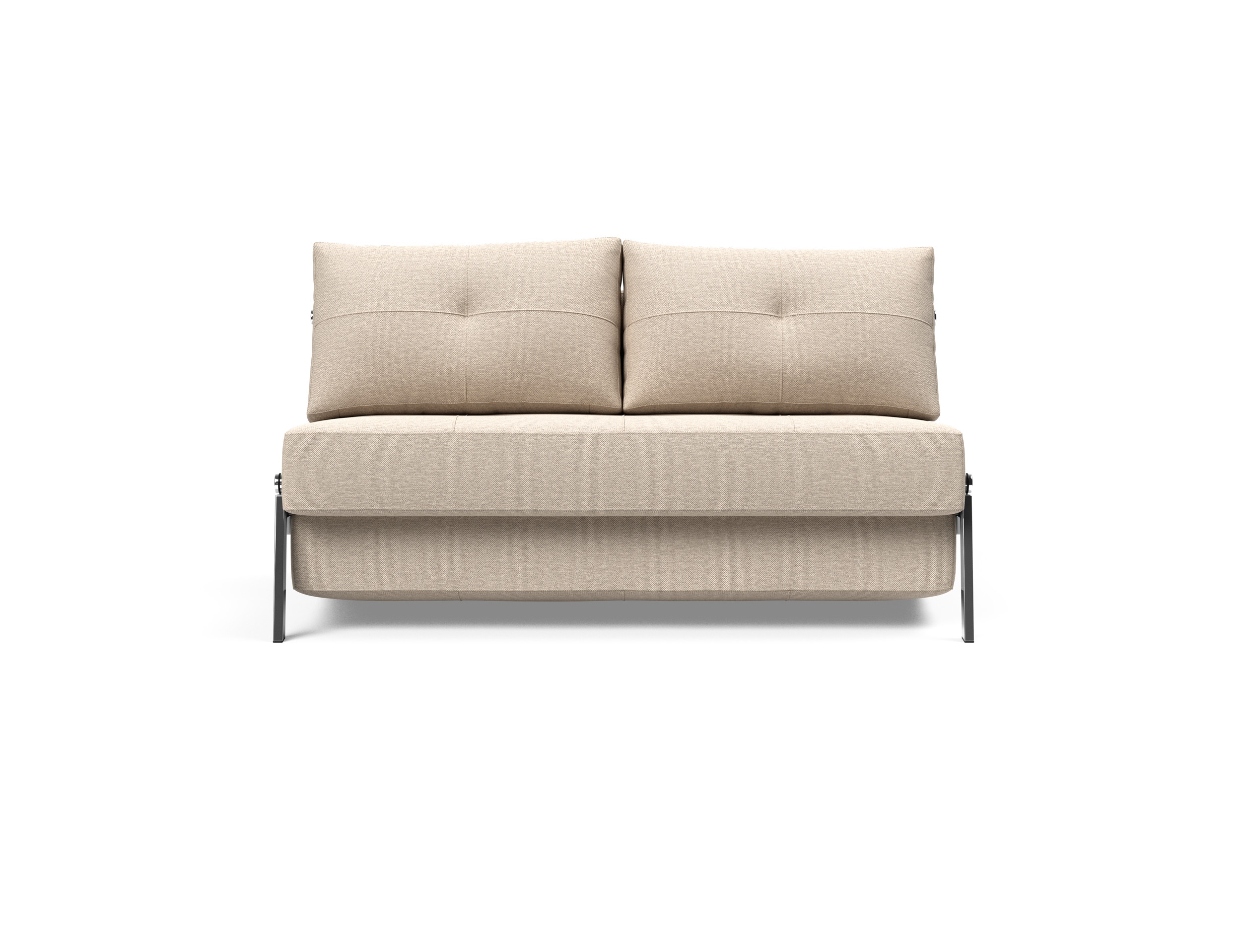 Cubed Deluxe Fabric Sofa Bed w/Chrome Legs, Full Size