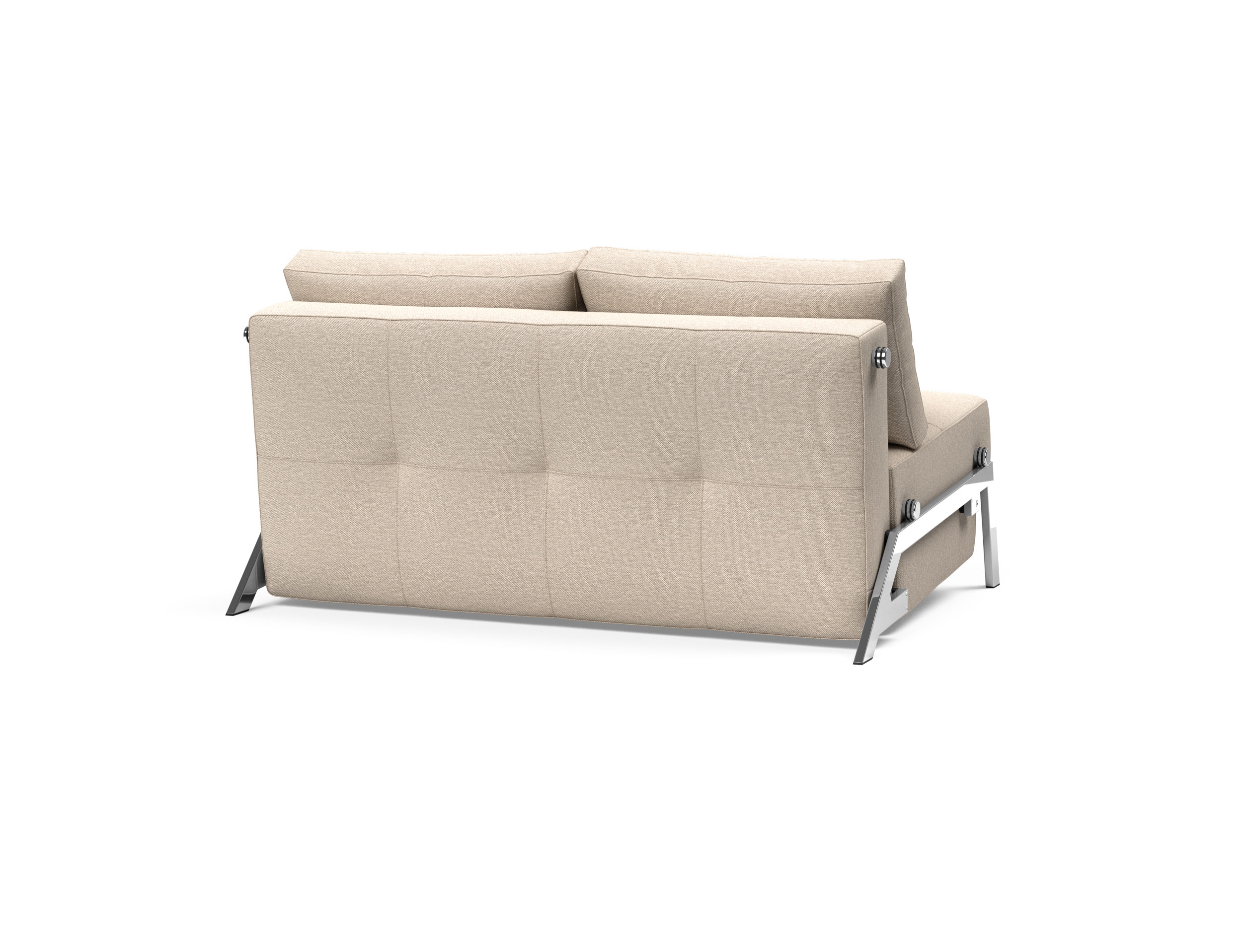 Cubed Deluxe Fabric Sofa Bed w/Chrome Legs, Full Size