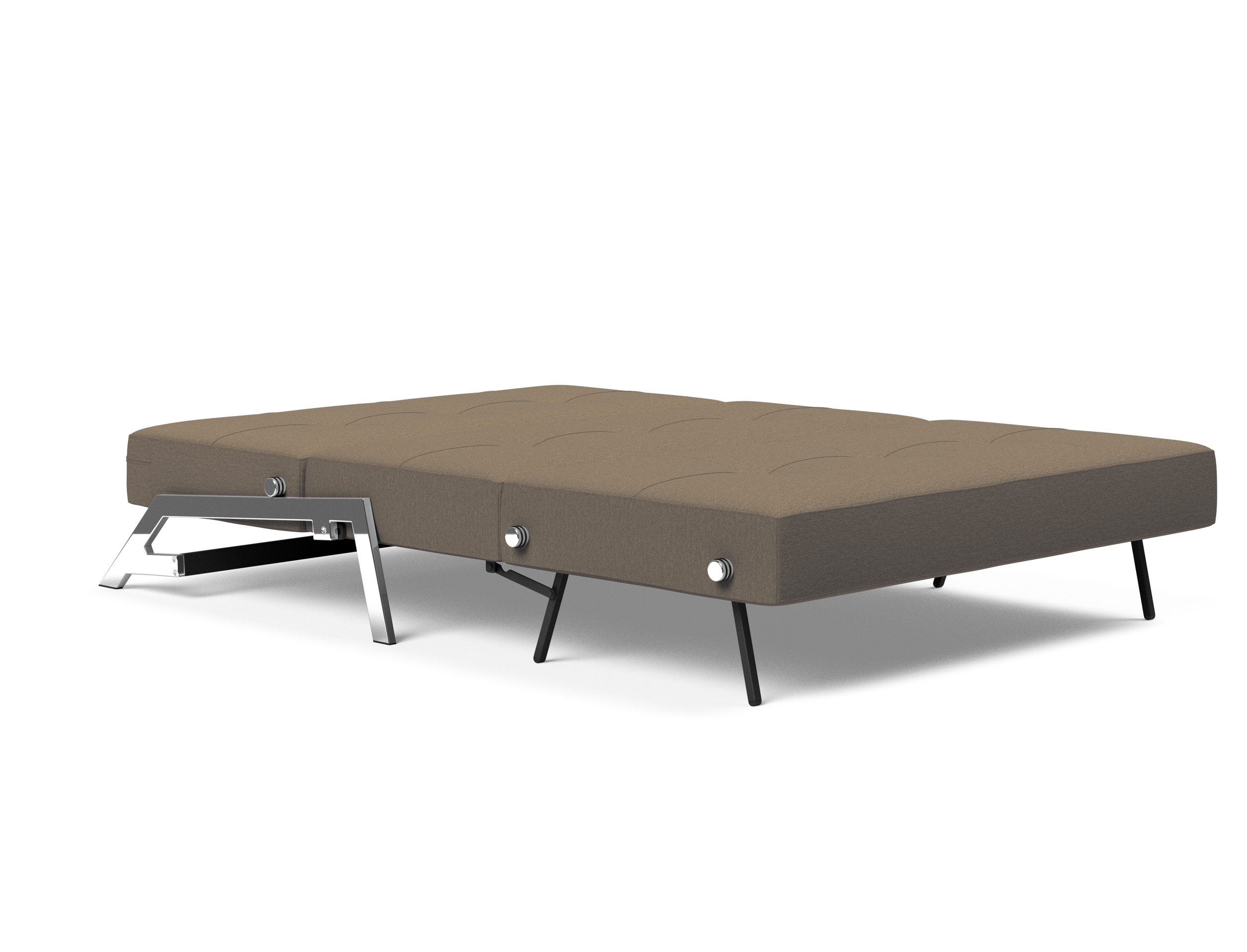 Cubed Deluxe Fabric Sofa Bed w/Chrome Legs, Full Size